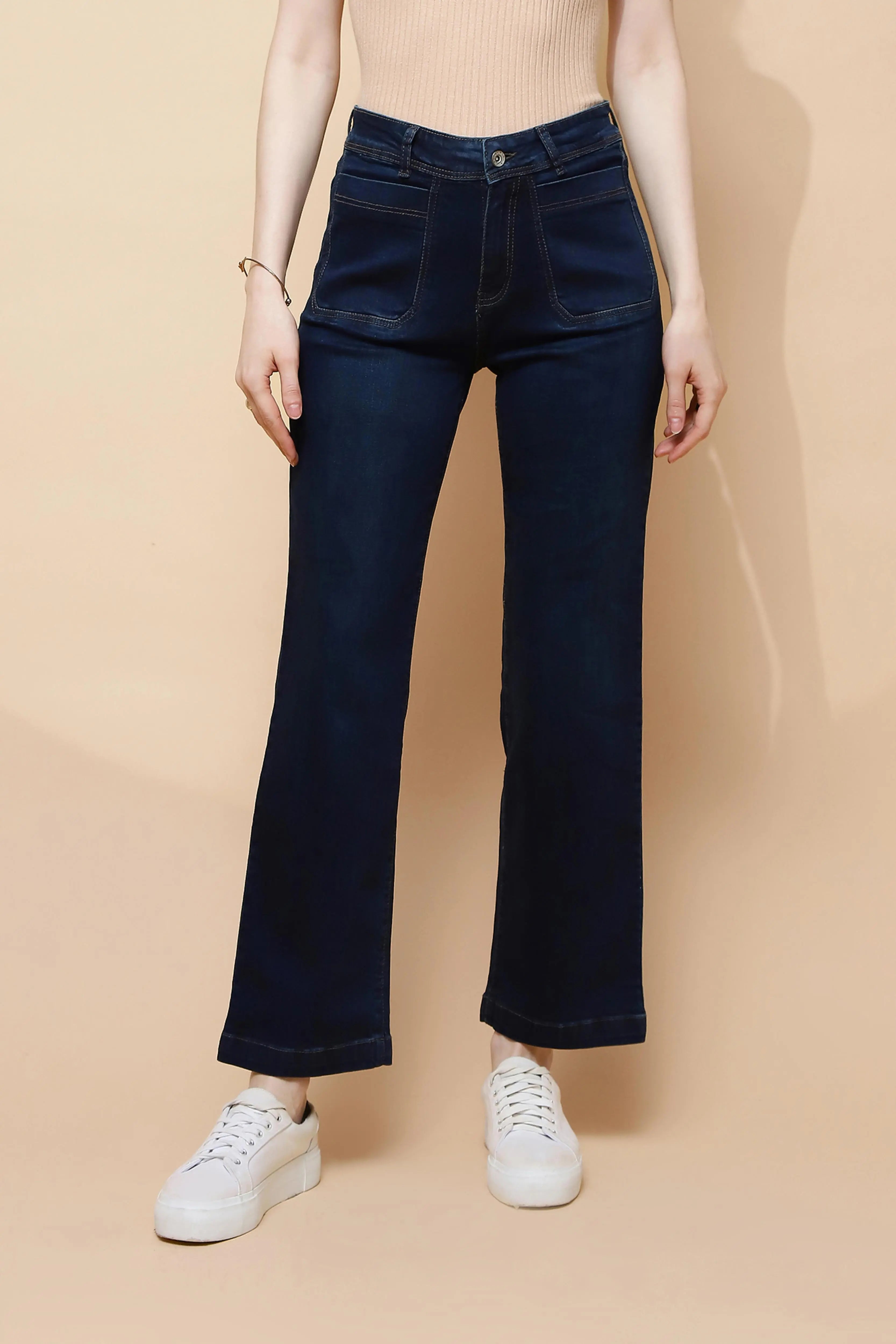 Blue Straight Relaxed Fit Jeans - Global Republic