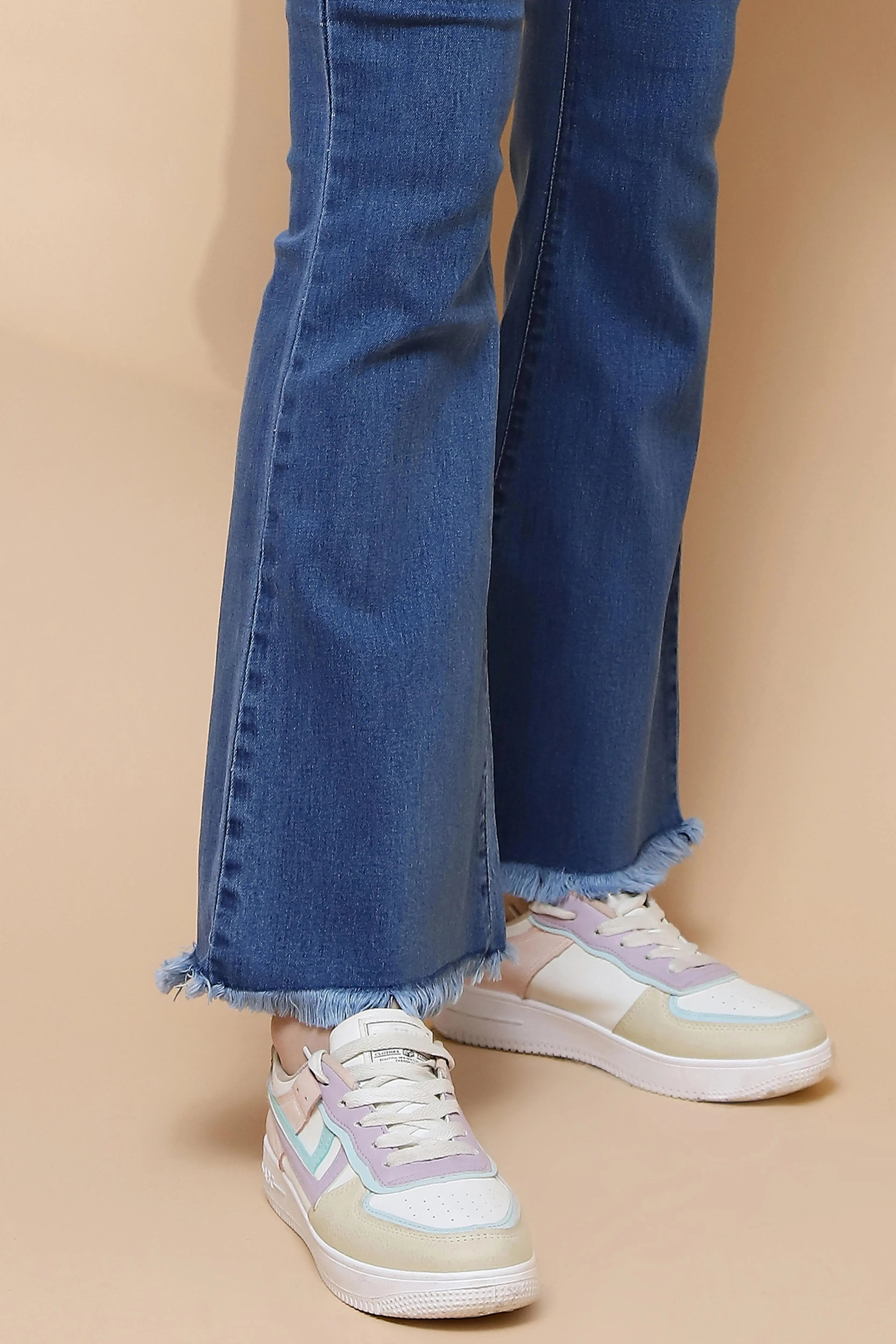 Blue Bootcut Slim Fit Jeans - Global Republic