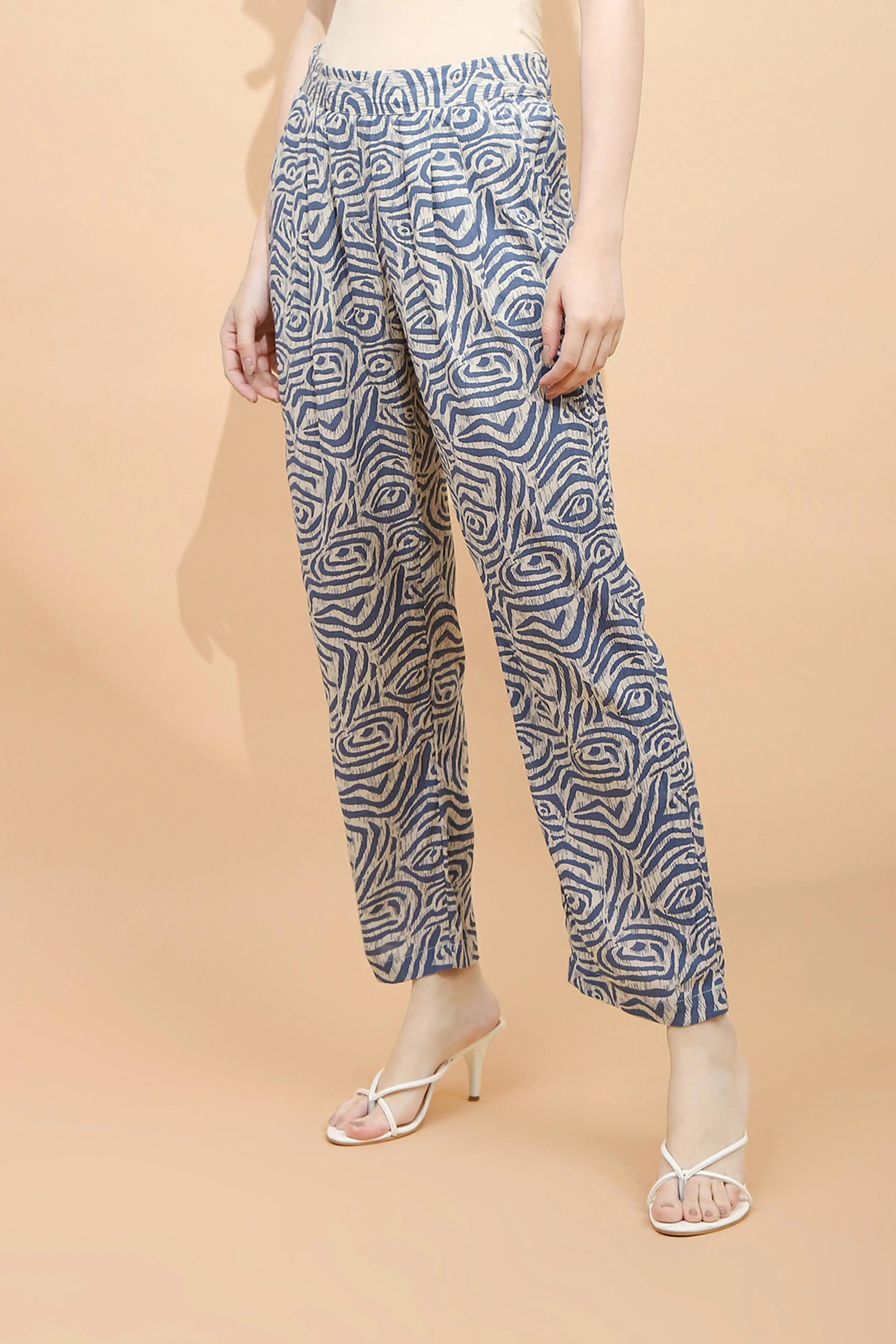 Printed Rayon Relaxed Fit Lower - Global Republic