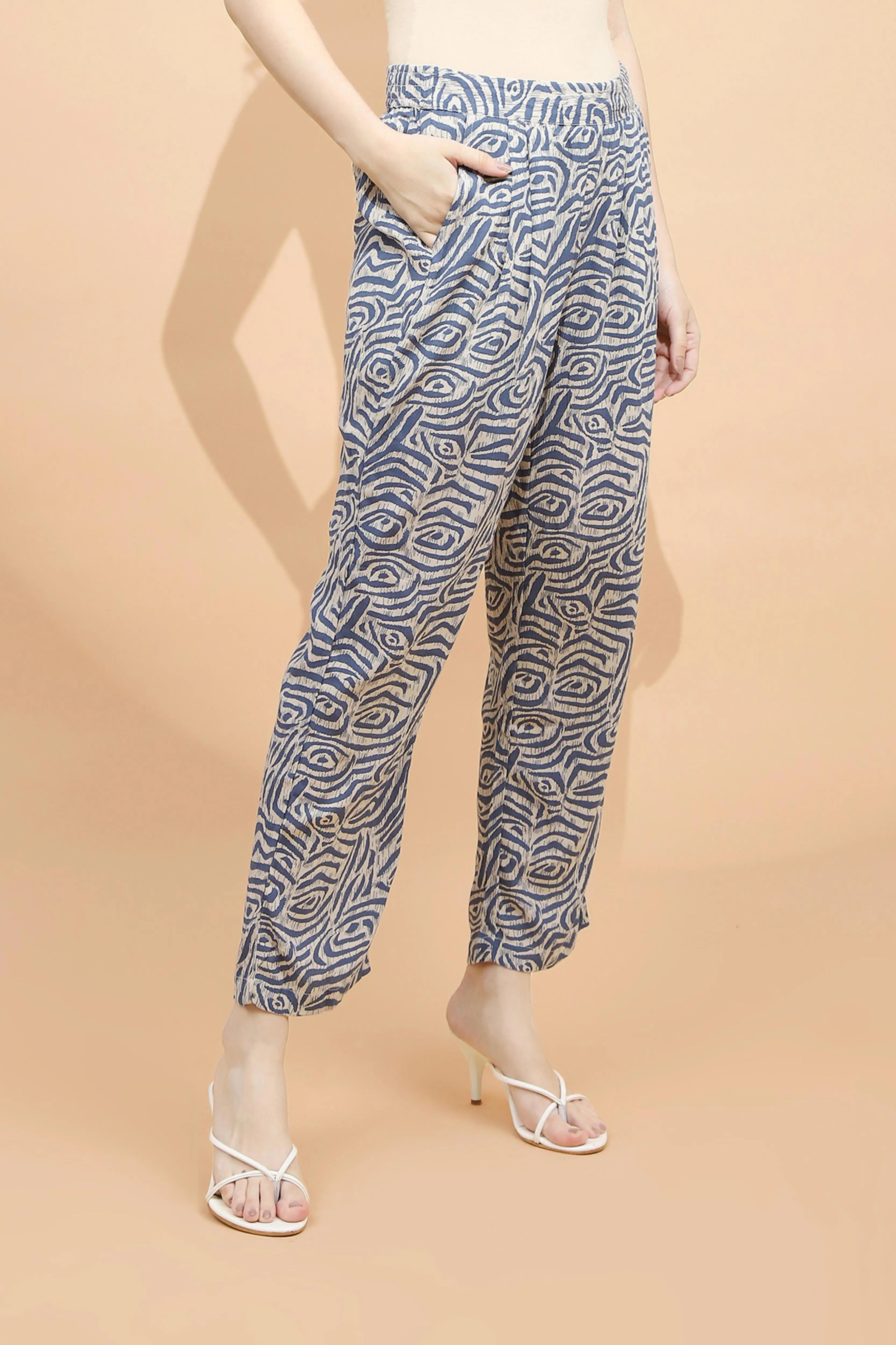 Printed Rayon Relaxed Fit Lower - Global Republic