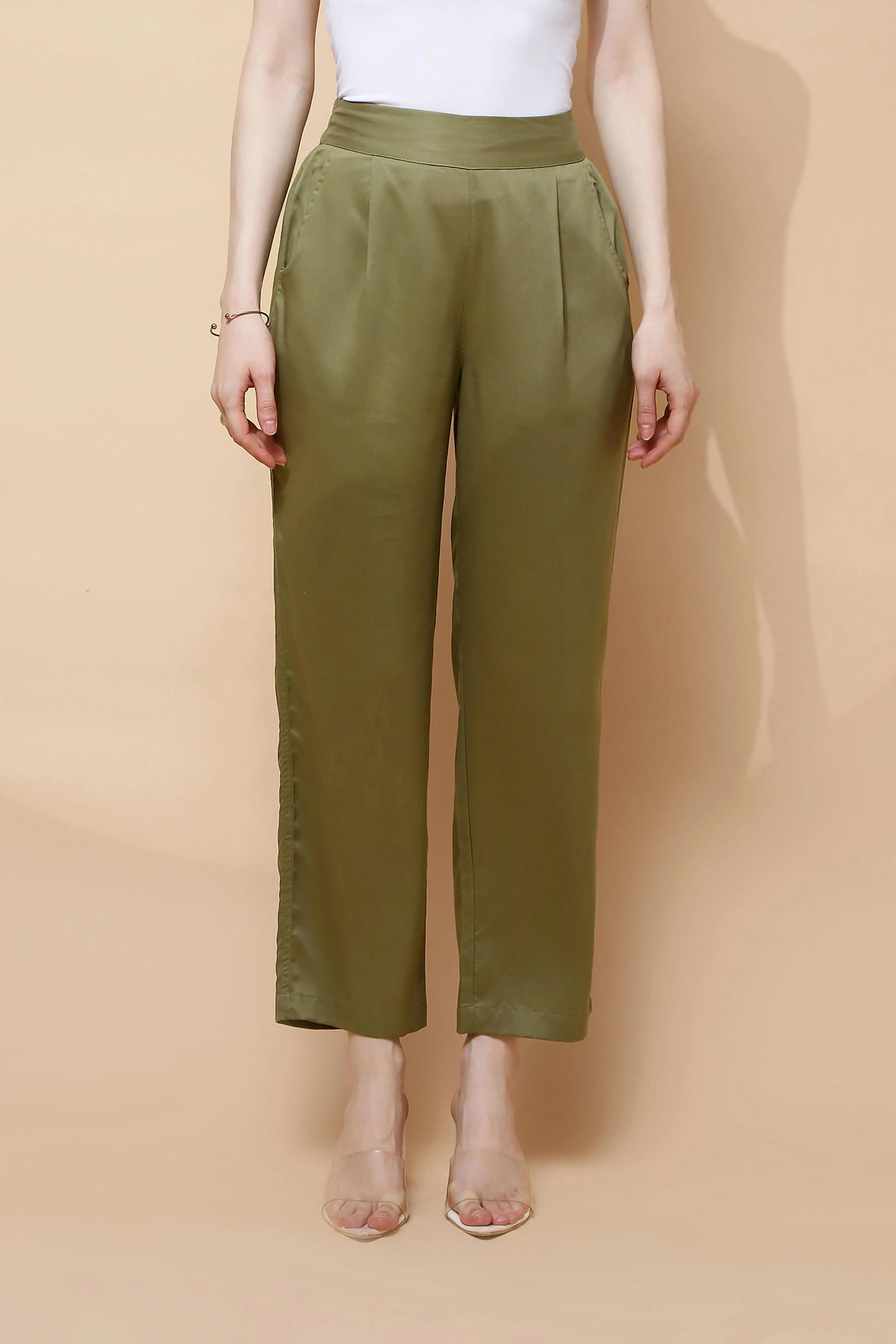 Avocado Rayon Relaxed Fit Lower - Global Republic