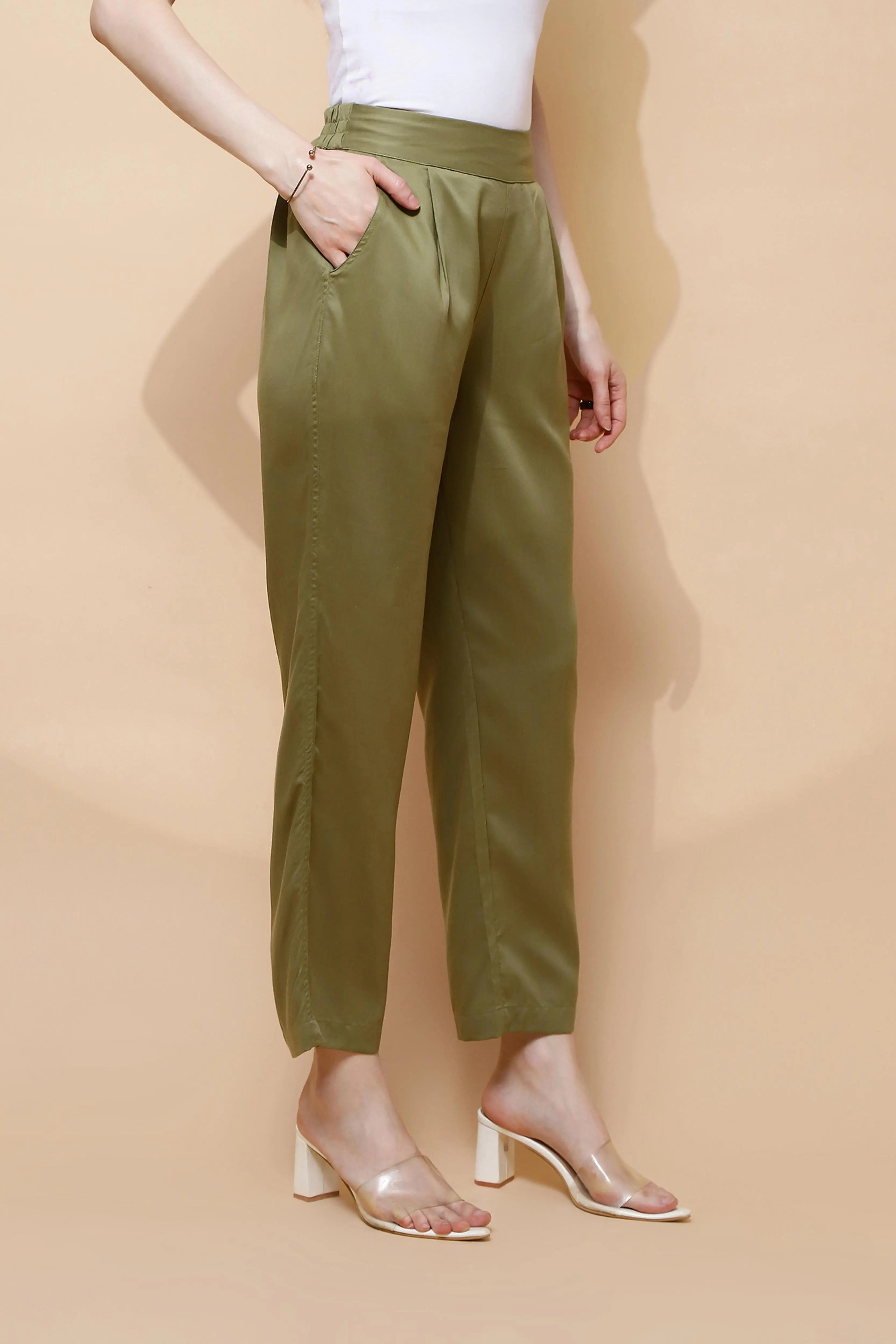 Avocado Rayon Relaxed Fit Lower - Global Republic