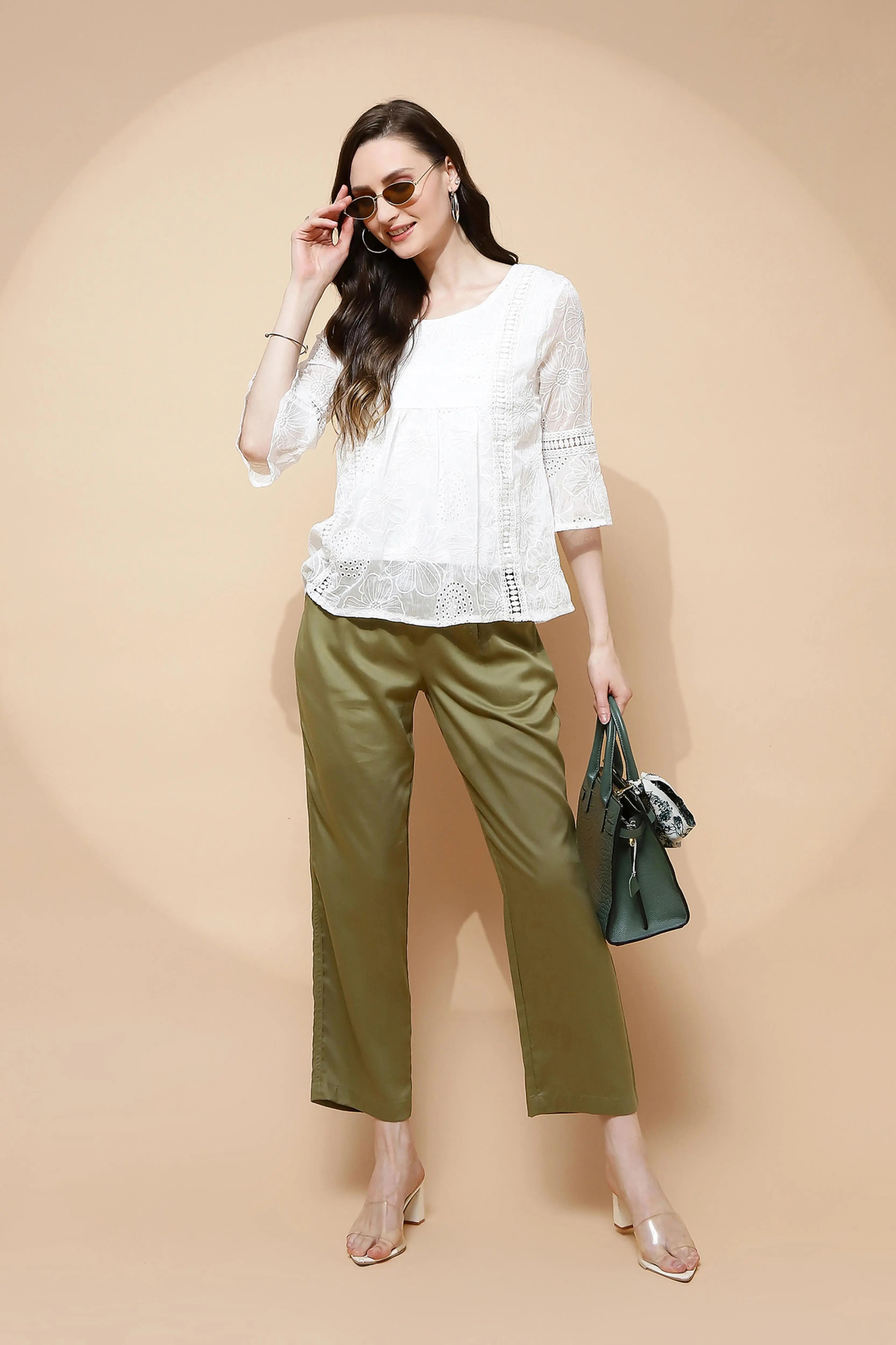 Avocado Rayon Relaxed Fit Lower - Global Republic