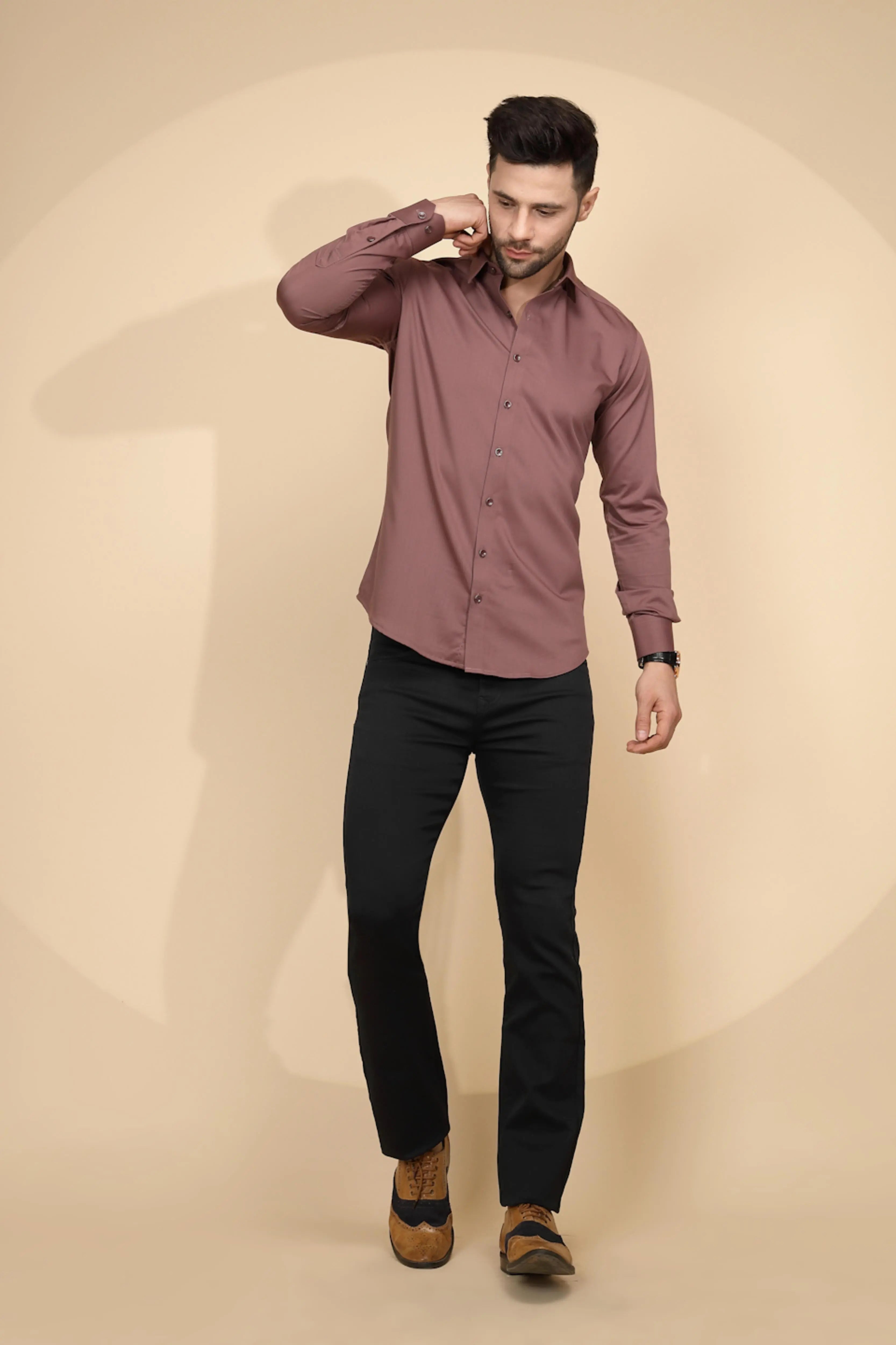 Purple Cotton Blend Shirt - Global Republic