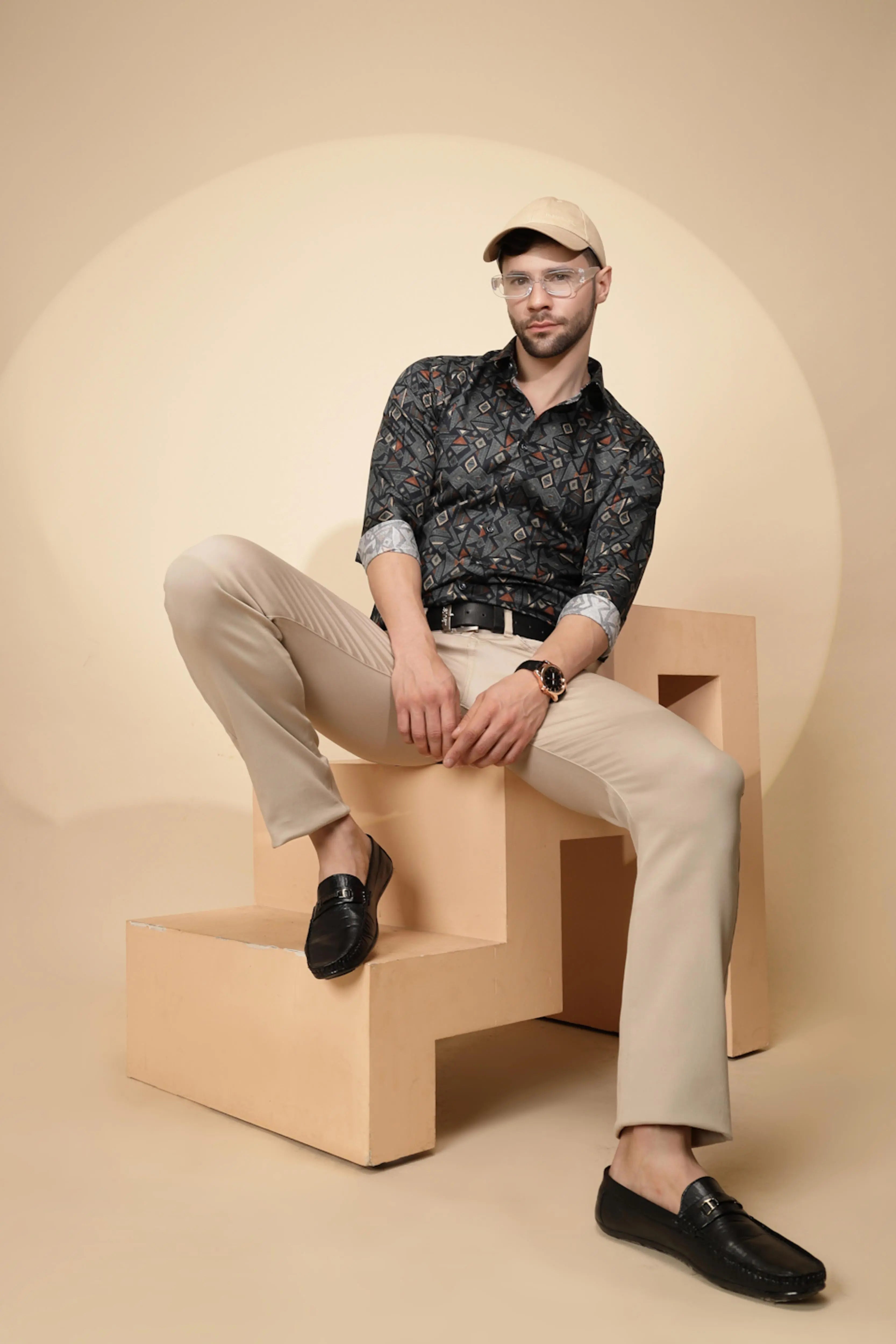 Teal Aztec Cotton Shirt - Global Republic