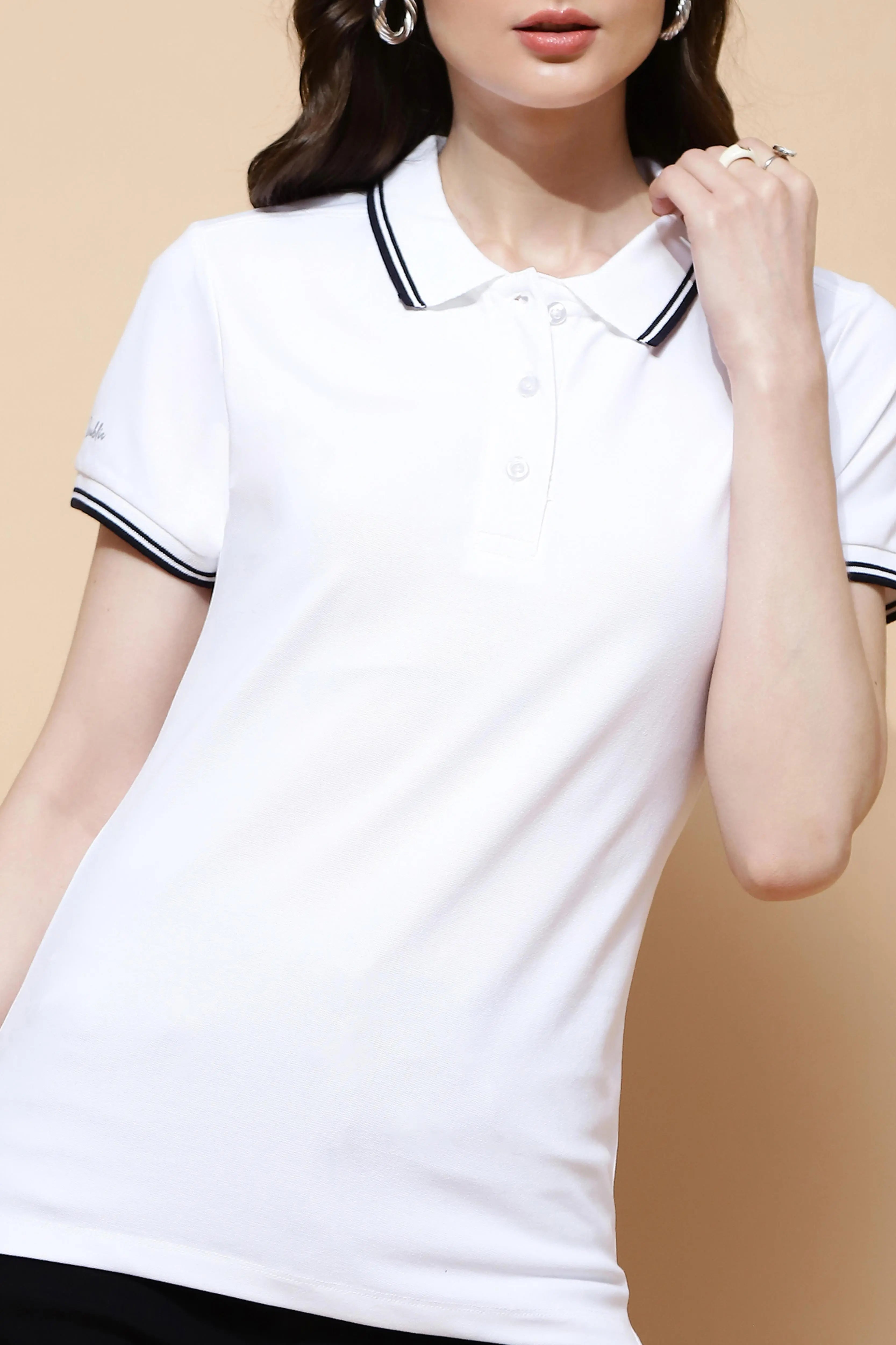 White Regular Fit Cotton T-Shirt - Global Republic