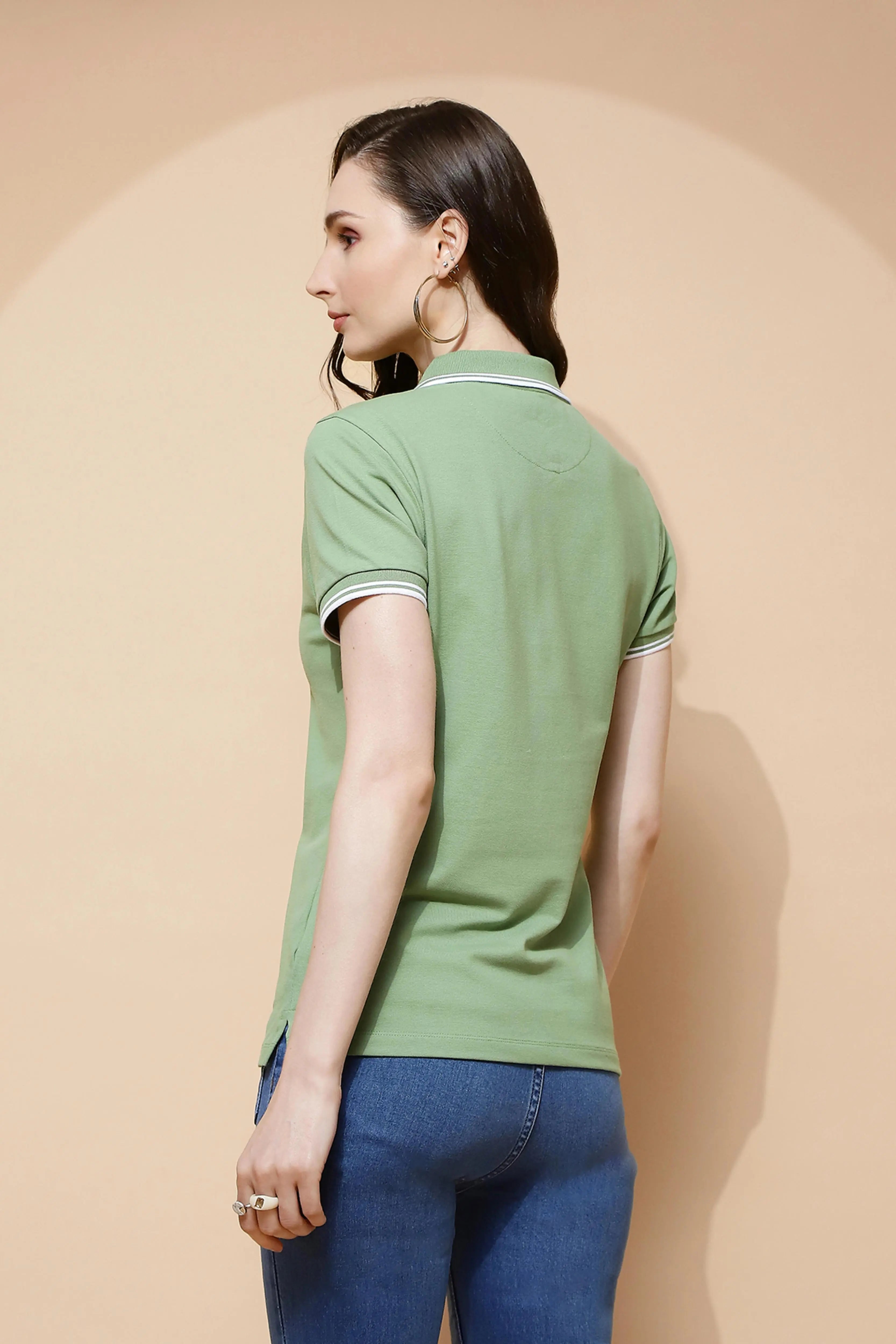 Green Regular Fit Cotton T-Shirt - Global Republic