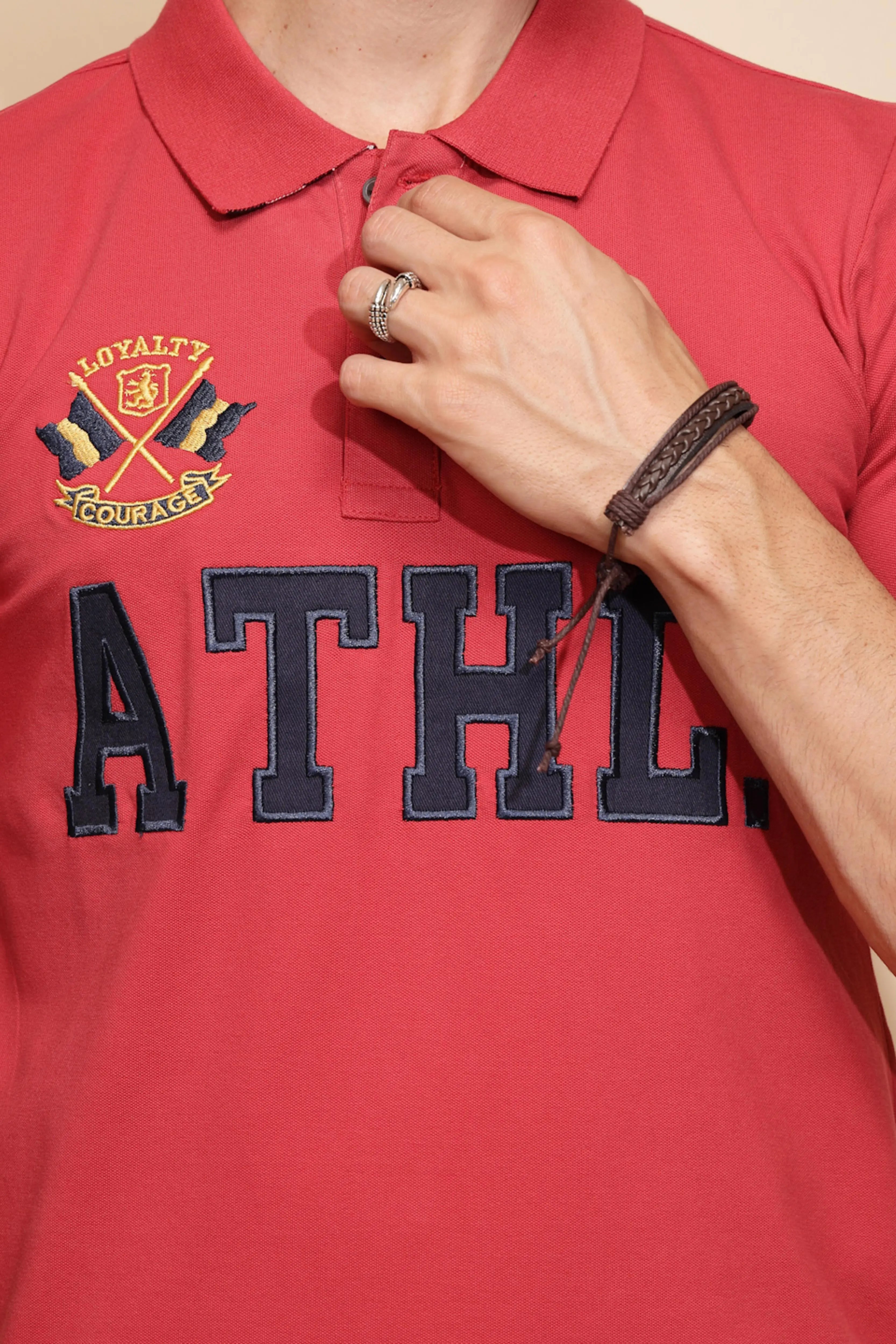 Carrot Athl Print Cotton Blend T-Shirt For Men - Global Republic