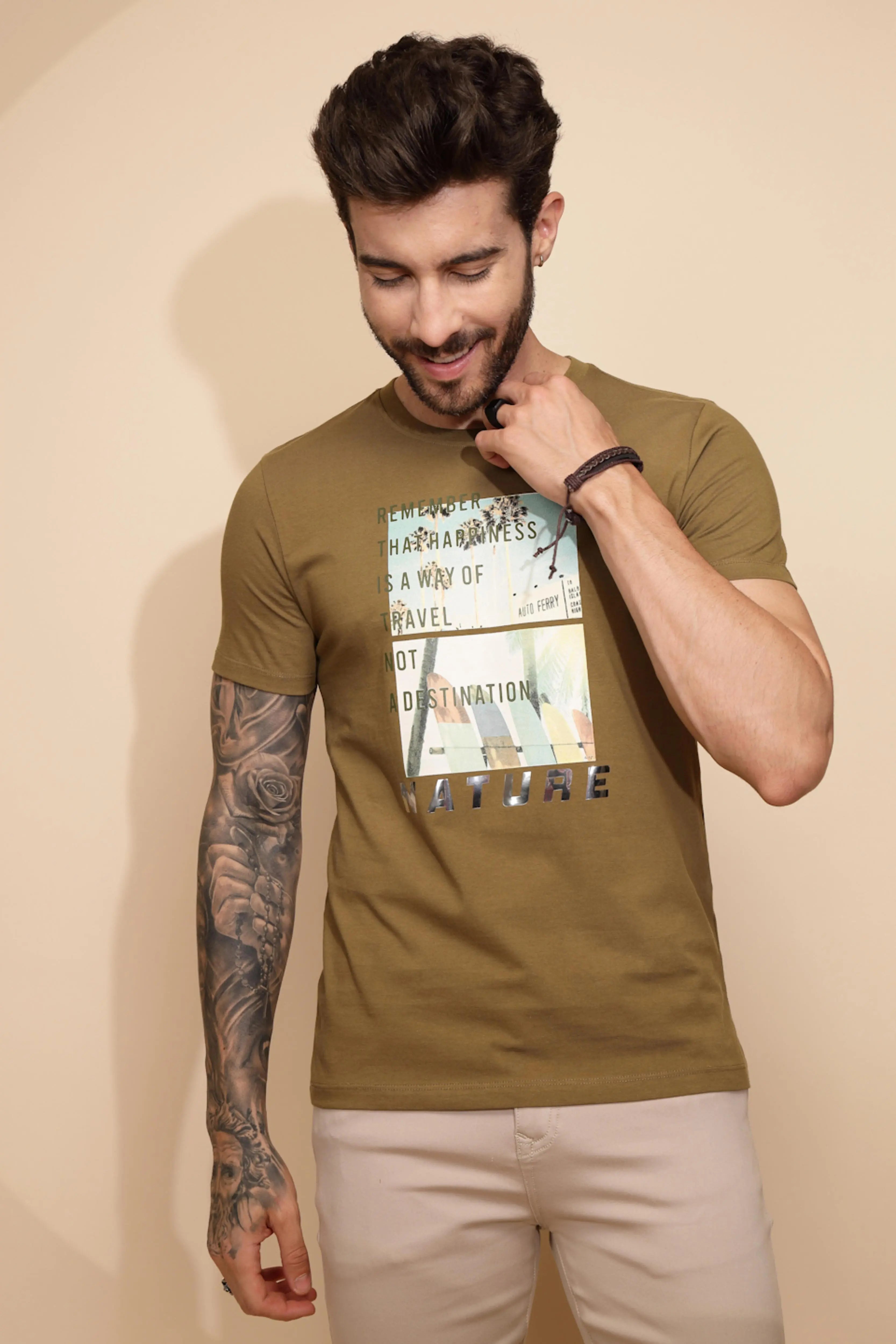 Ochre Nature Cotton  T-Shirt - Global Republic