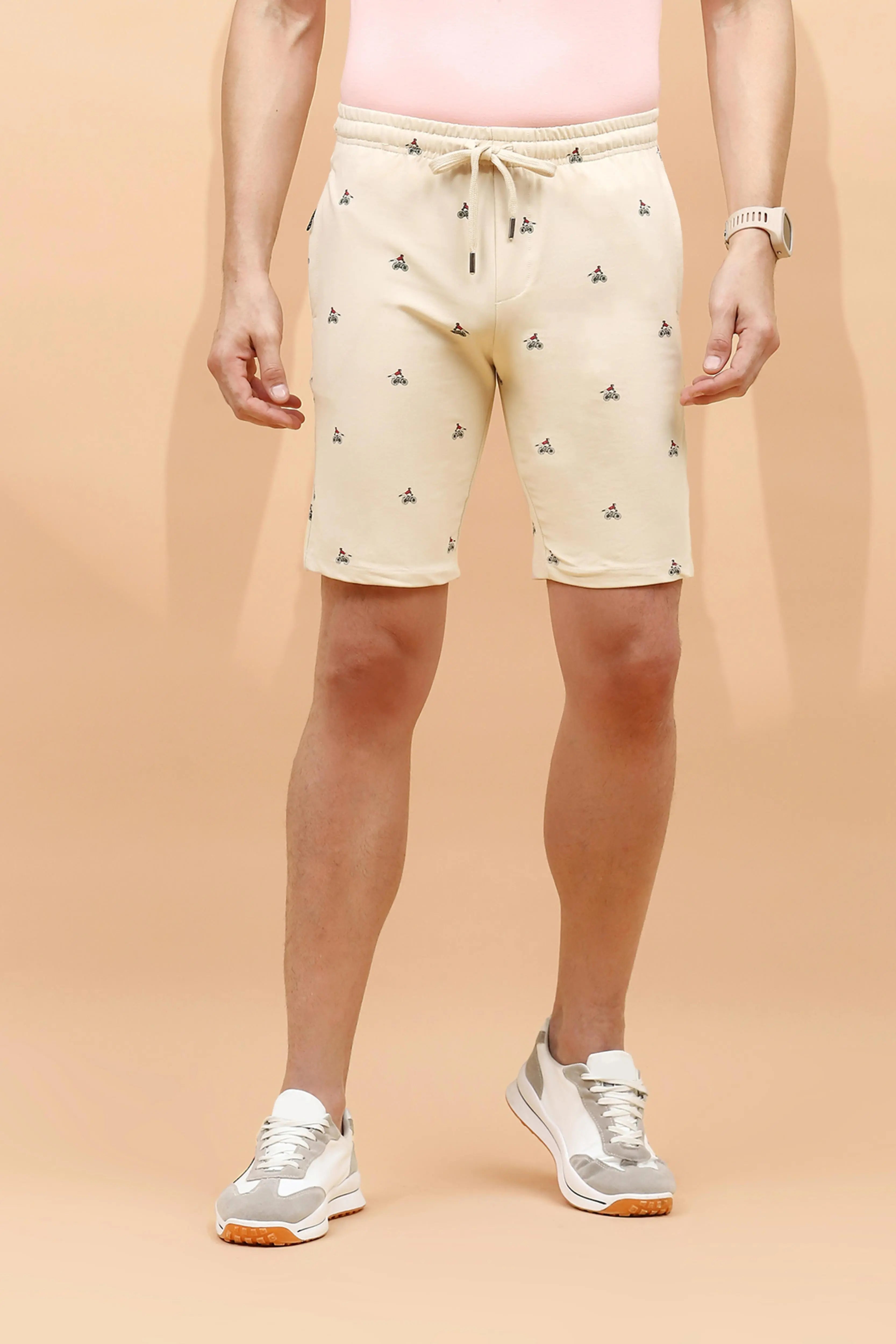 Skin Cotton Regular Fit Shorts For Men - Global Republic