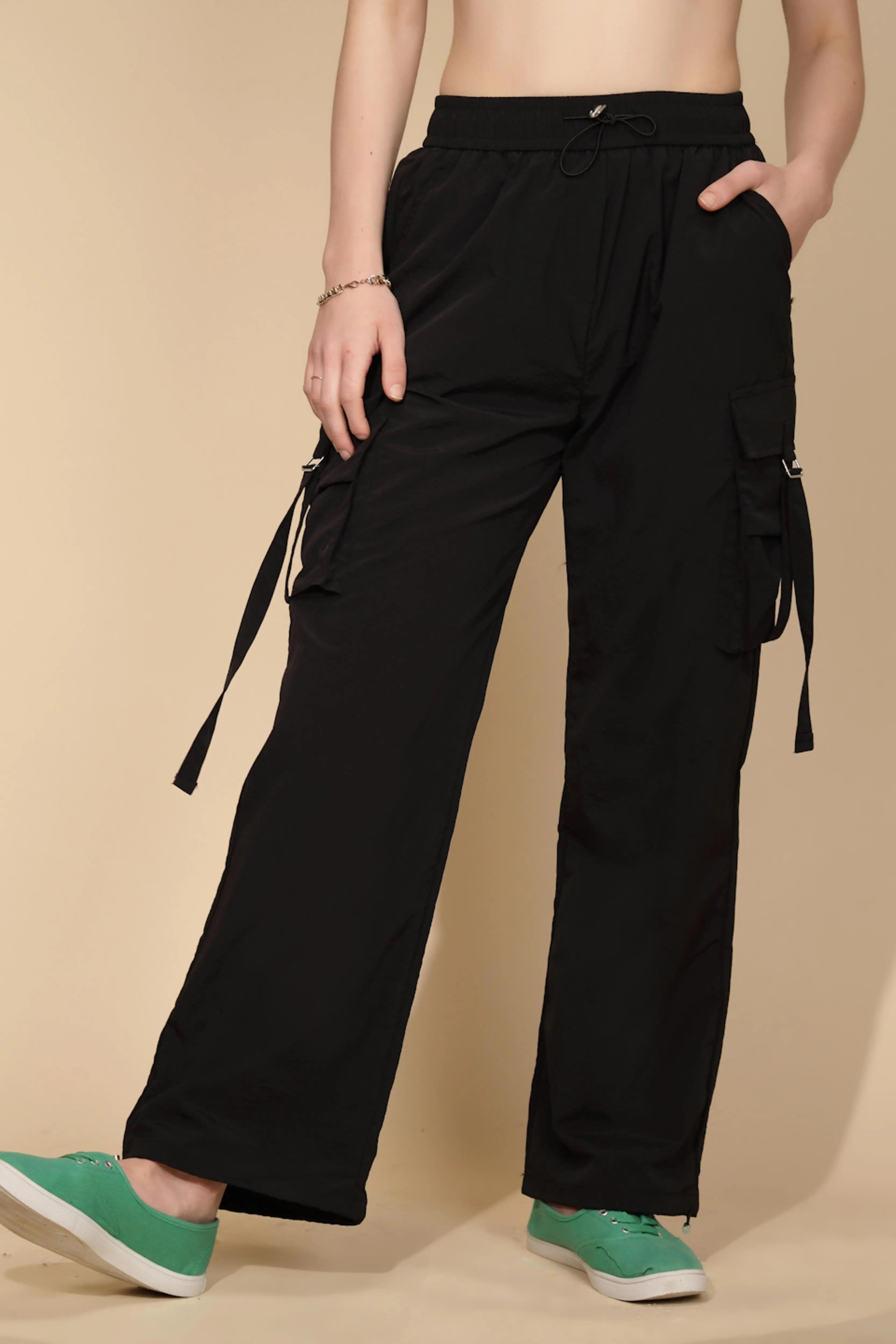 Black  Loose Fit Jogger - Global Republic