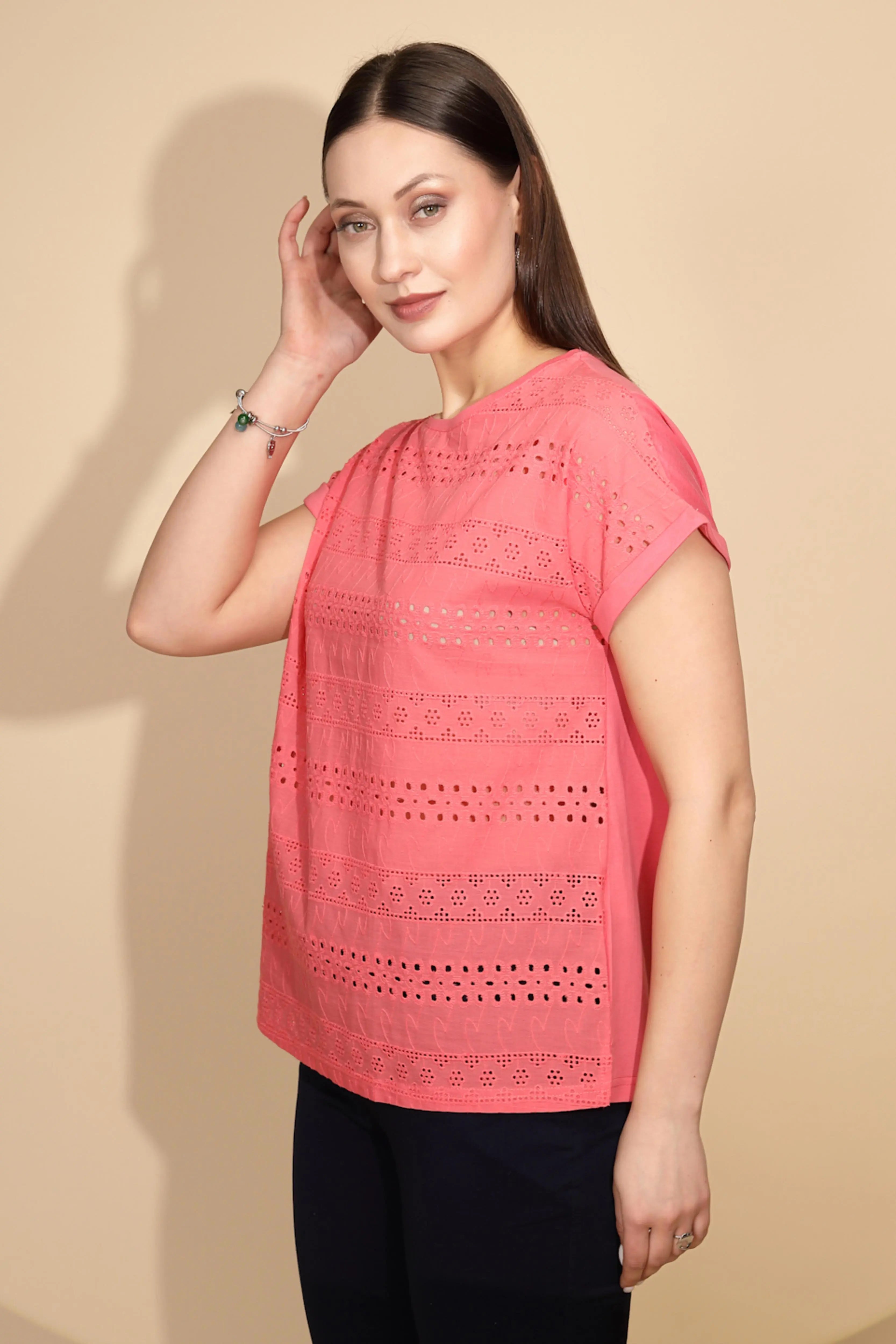 Pink Schiffili Cotton Top - Global Republic