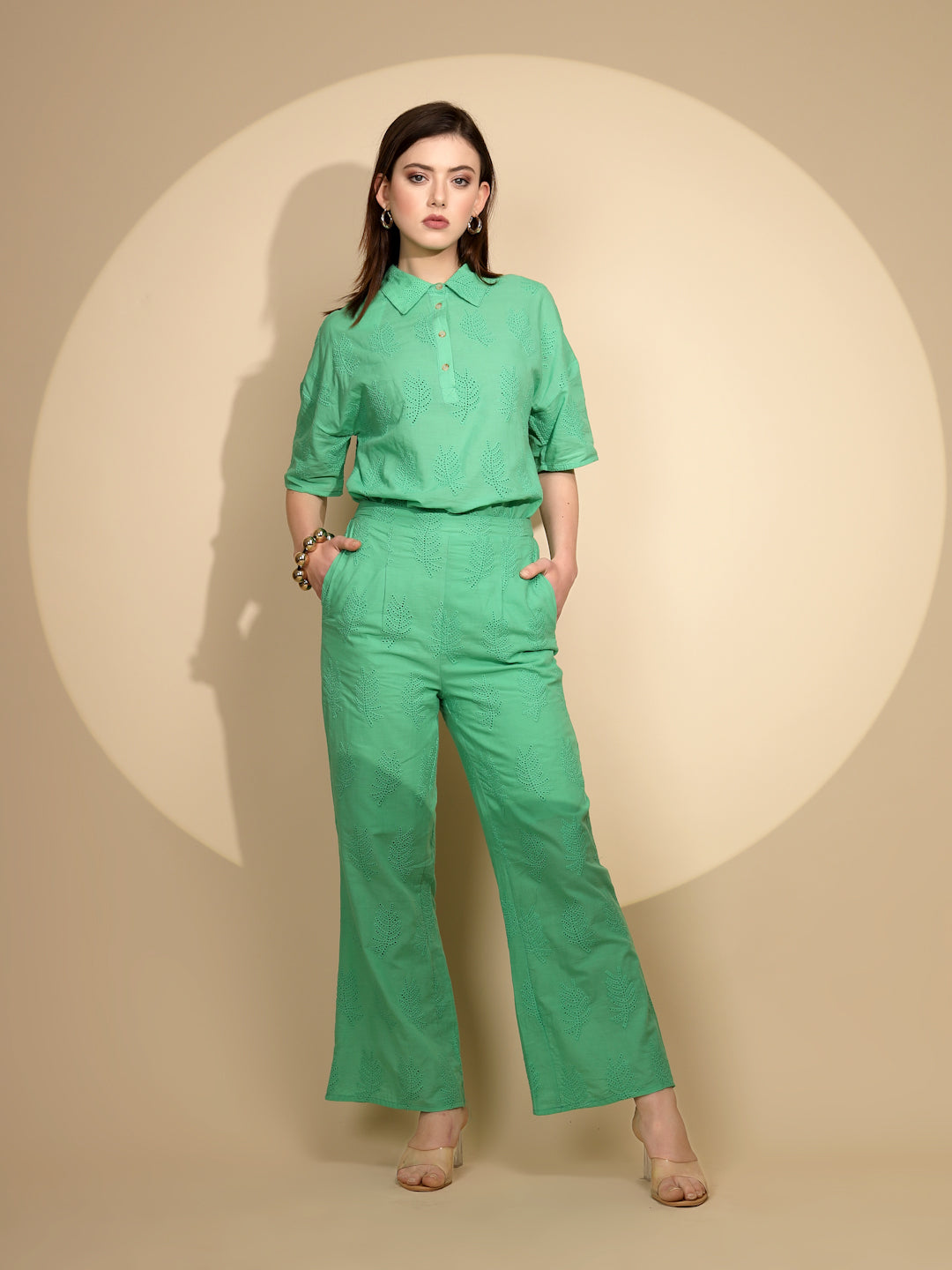 Green Cotton Regular Fit Lower - Global Republic
