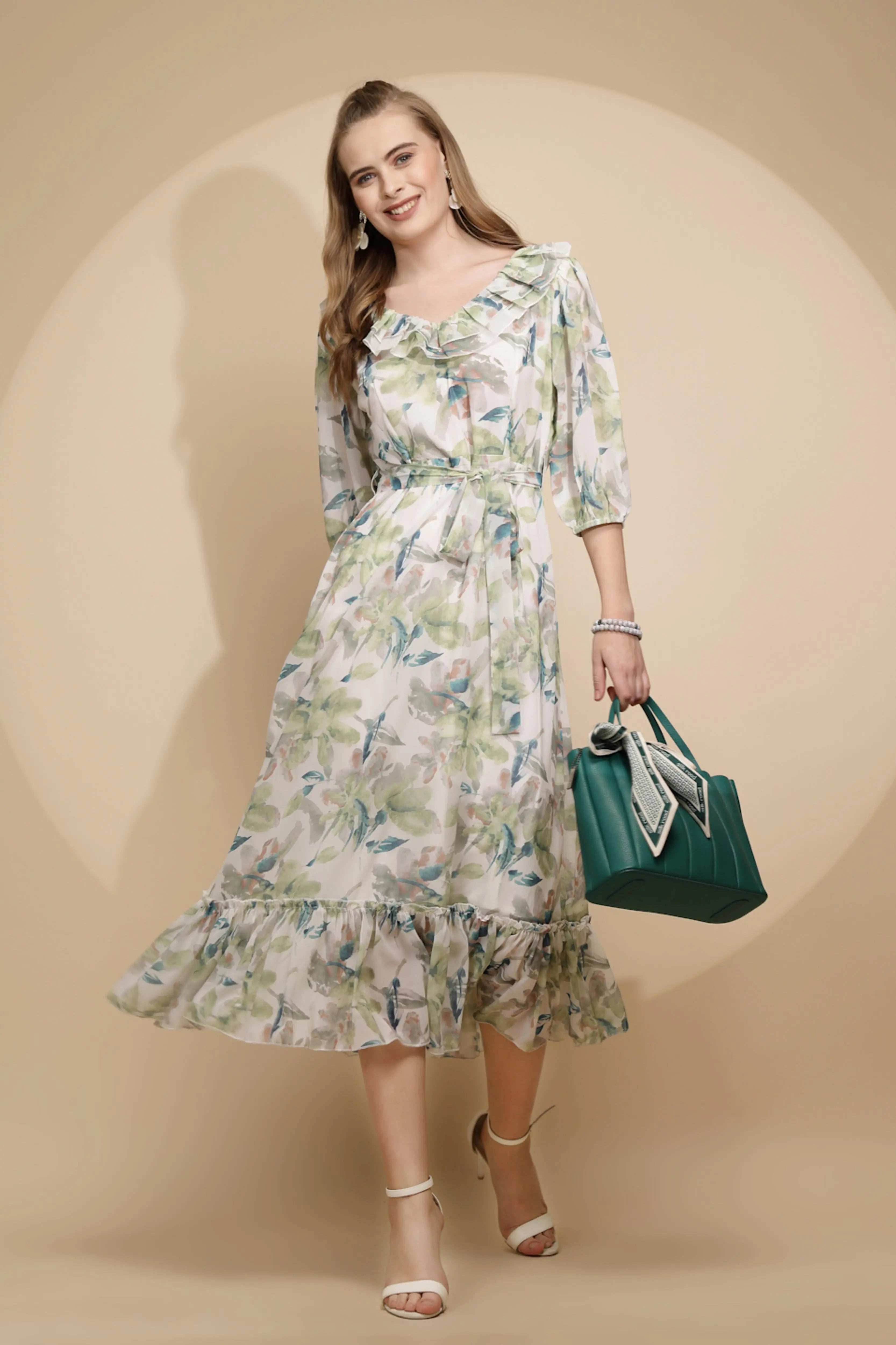 Multicolor Regular Fit Dress For Women - Global Republic