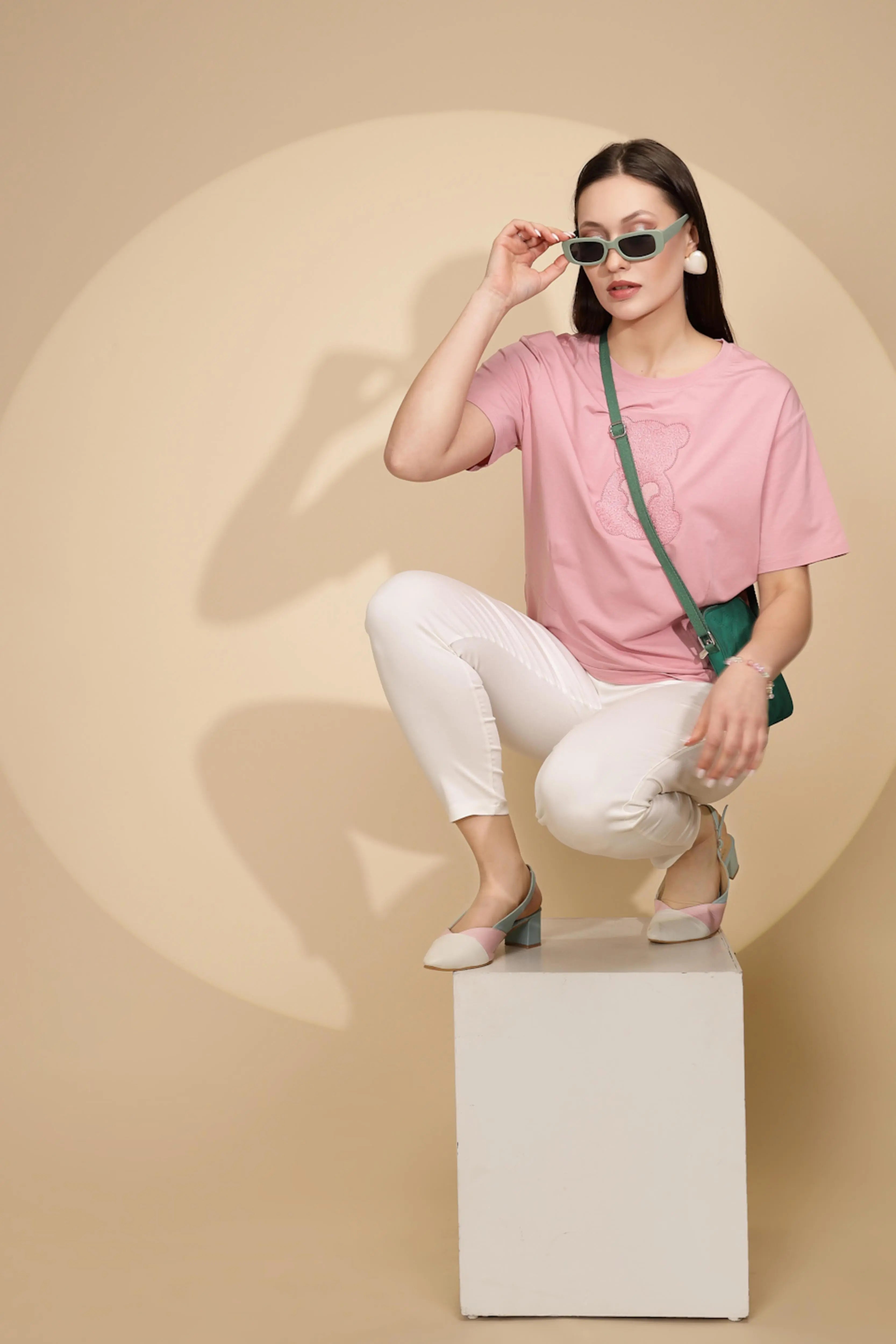 Pink Regular Fit Cotton Top - Global Republic