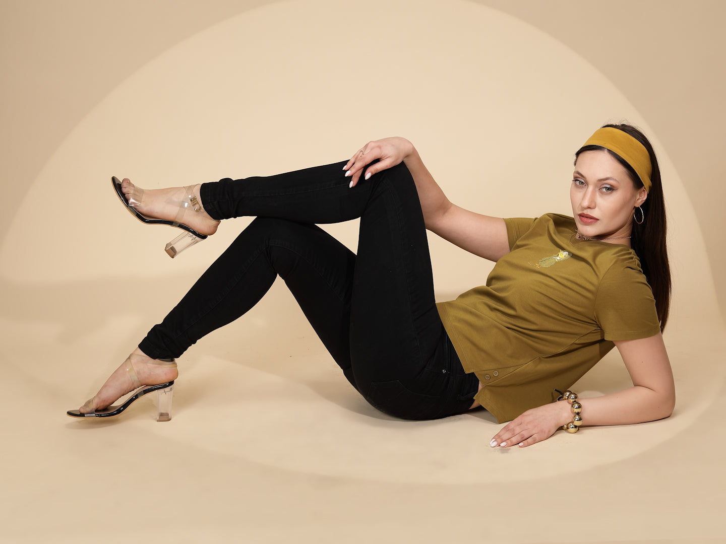 Olive Cotton Blend Regular Fit Top - Global Republic