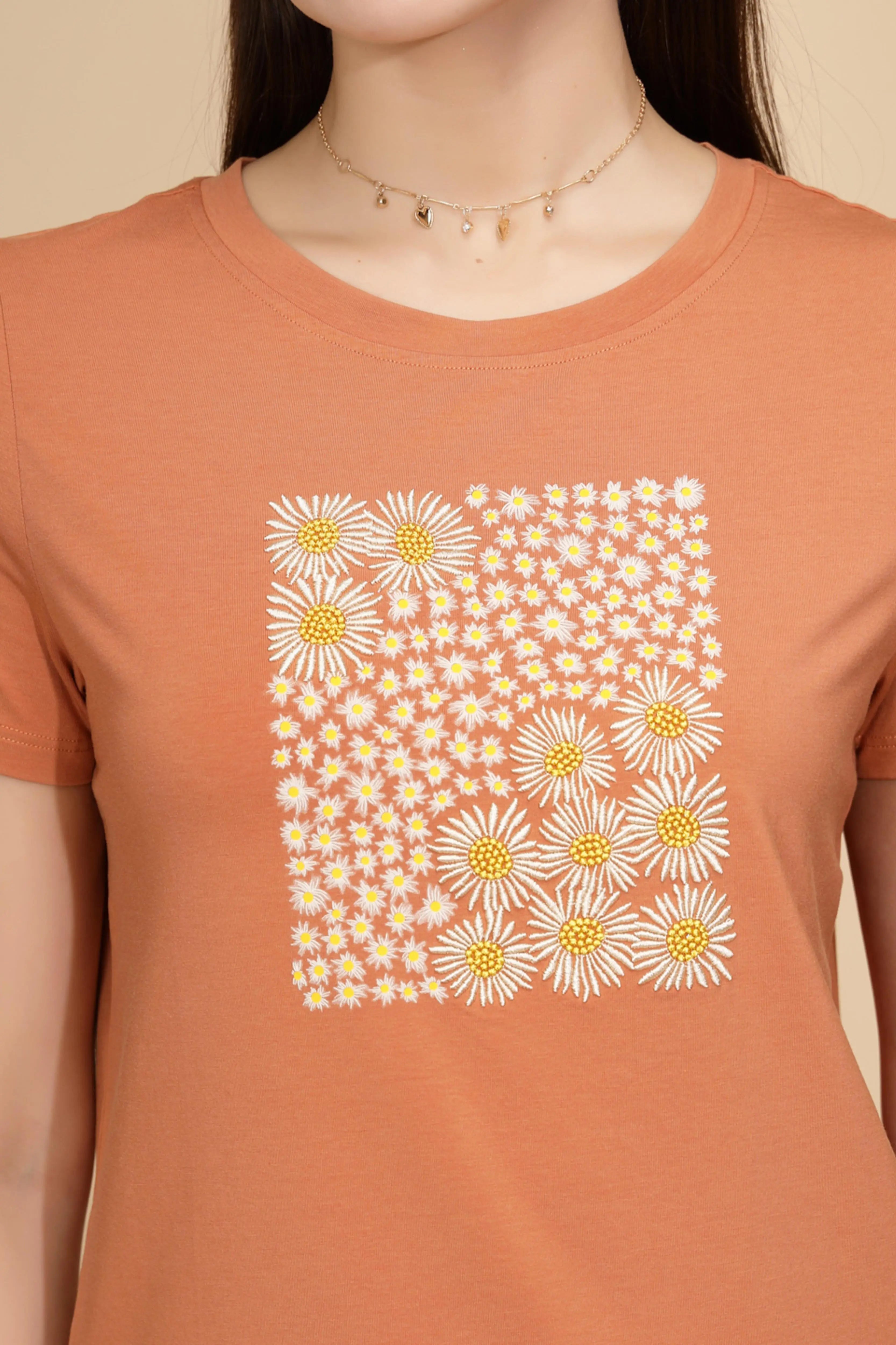 Orange Cotton Regular Fit Top - Global Republic