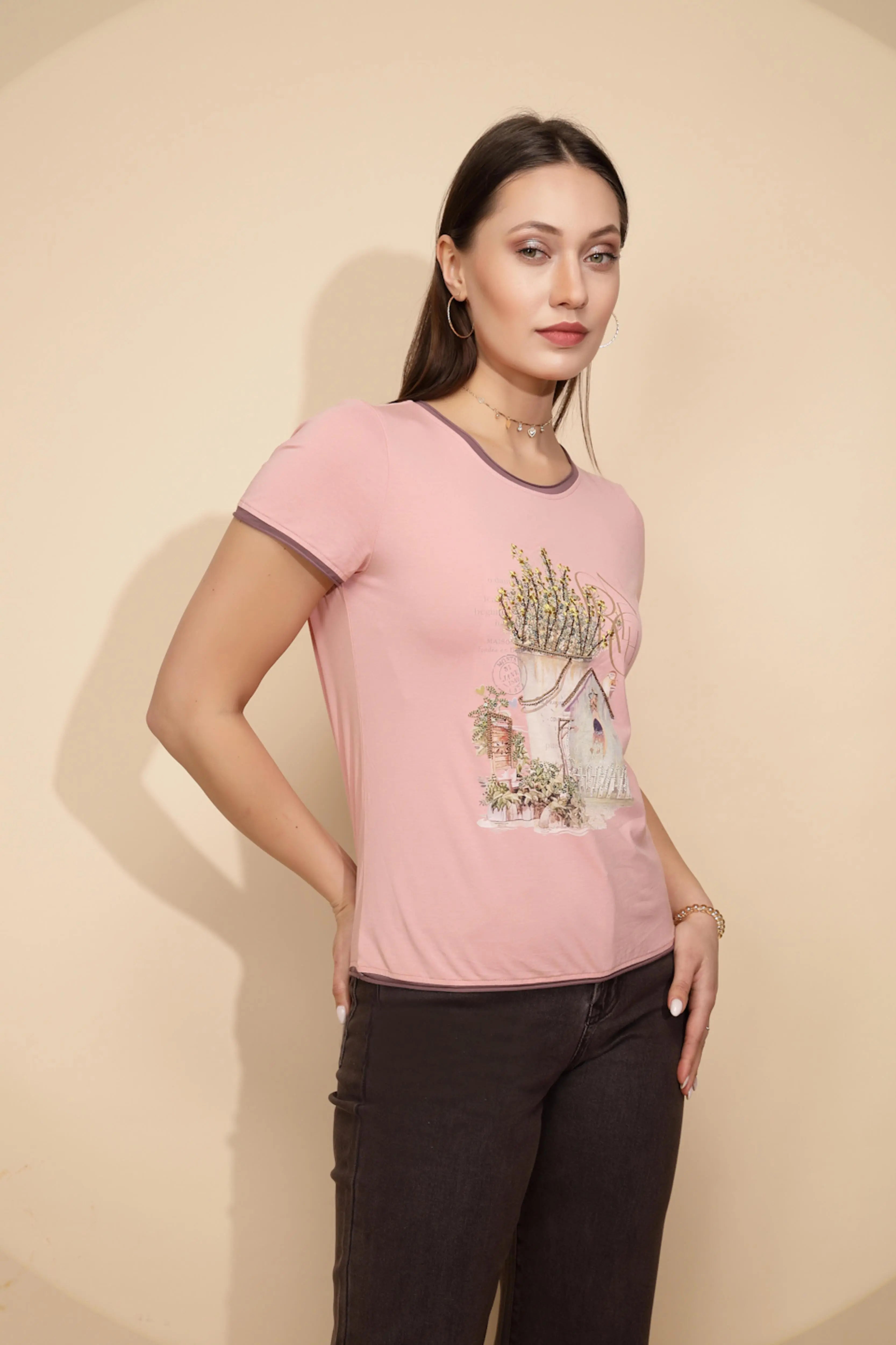 Pink Cotton Regular Fit Top - Global Republic