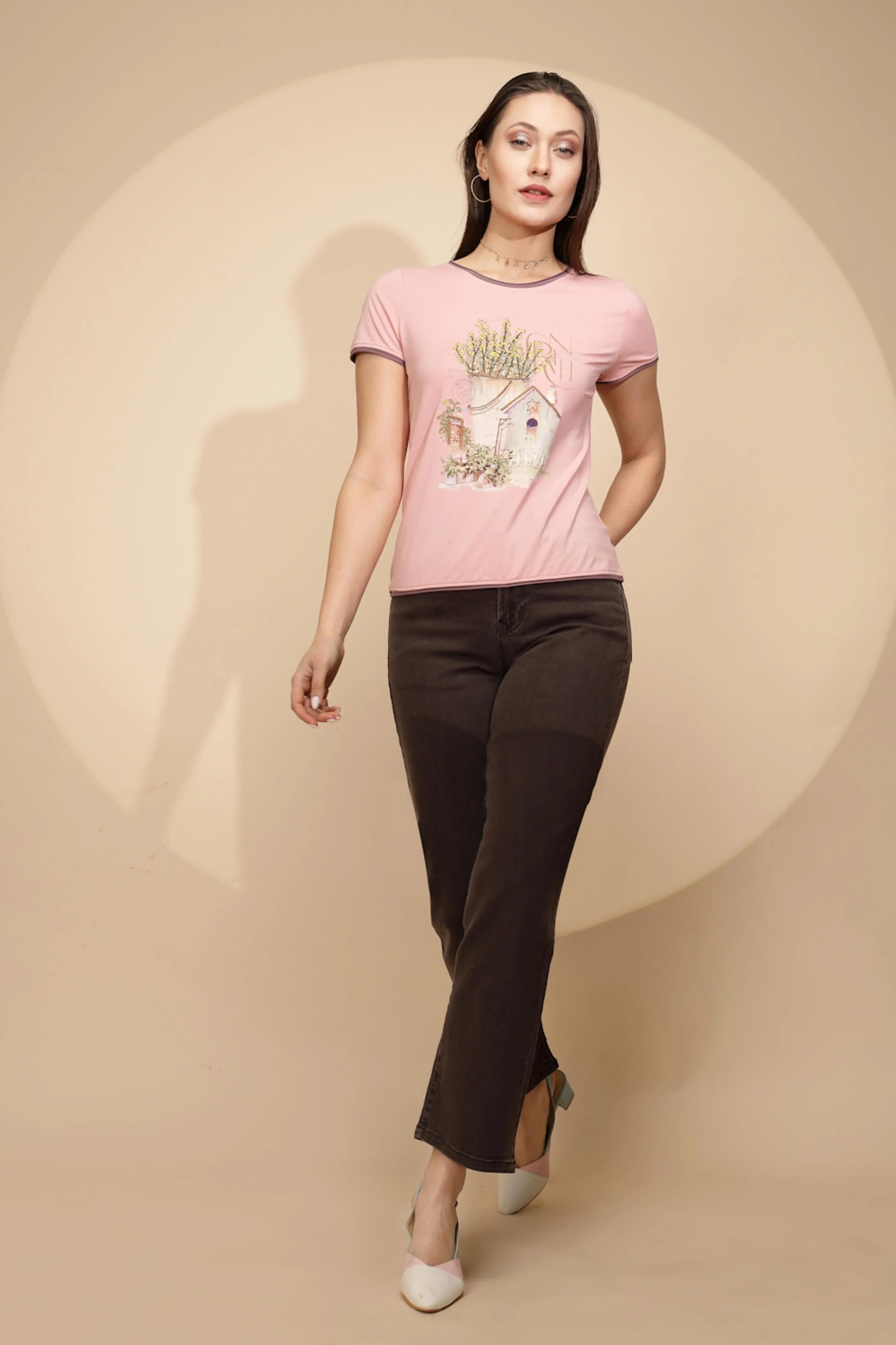 Pink Cotton Regular Fit Top - Global Republic