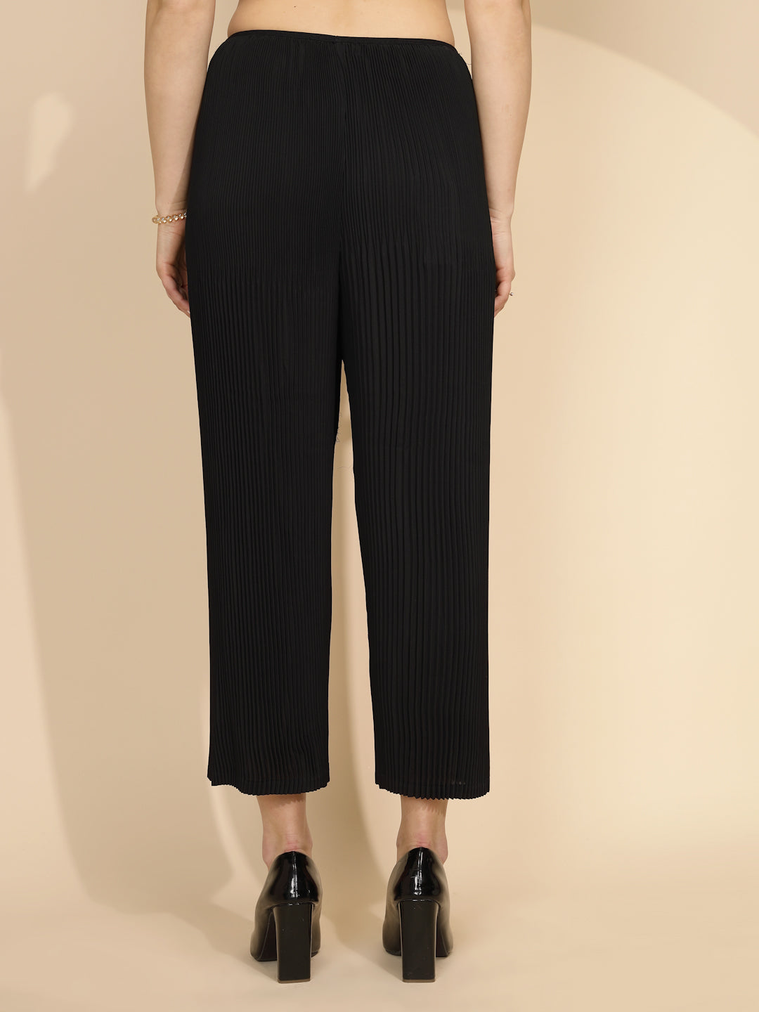 Black Loose Fit Palazzo - Global Republic