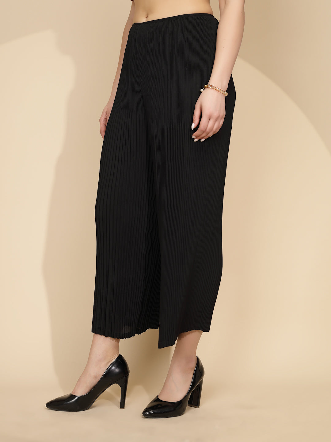 Black Loose Fit Palazzo - Global Republic