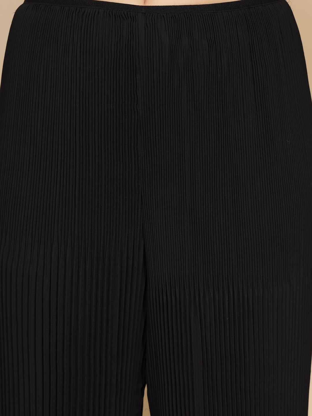 Black Loose Fit Palazzo - Global Republic