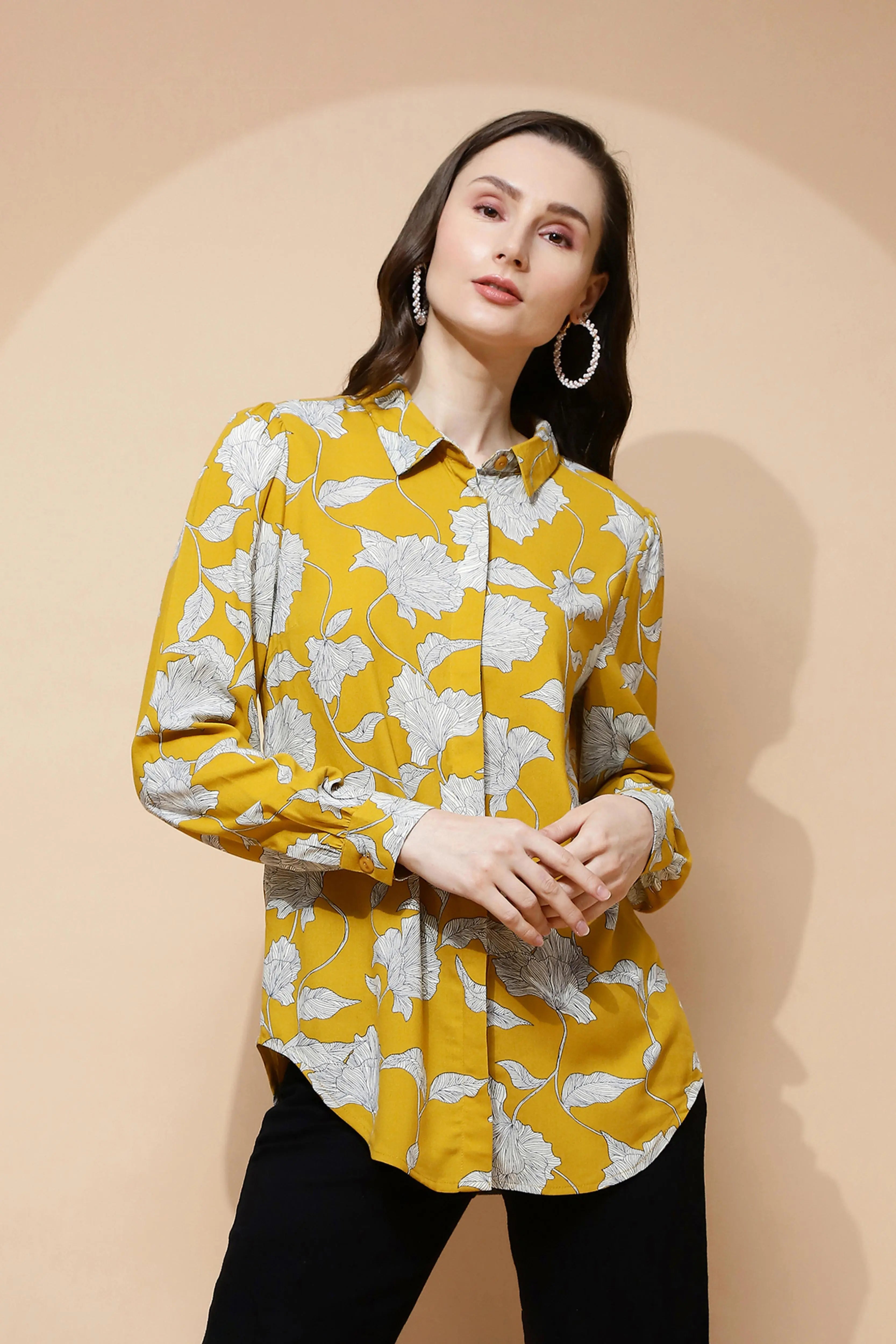 Mango Rayon Regular Fit Shirt - Global Republic