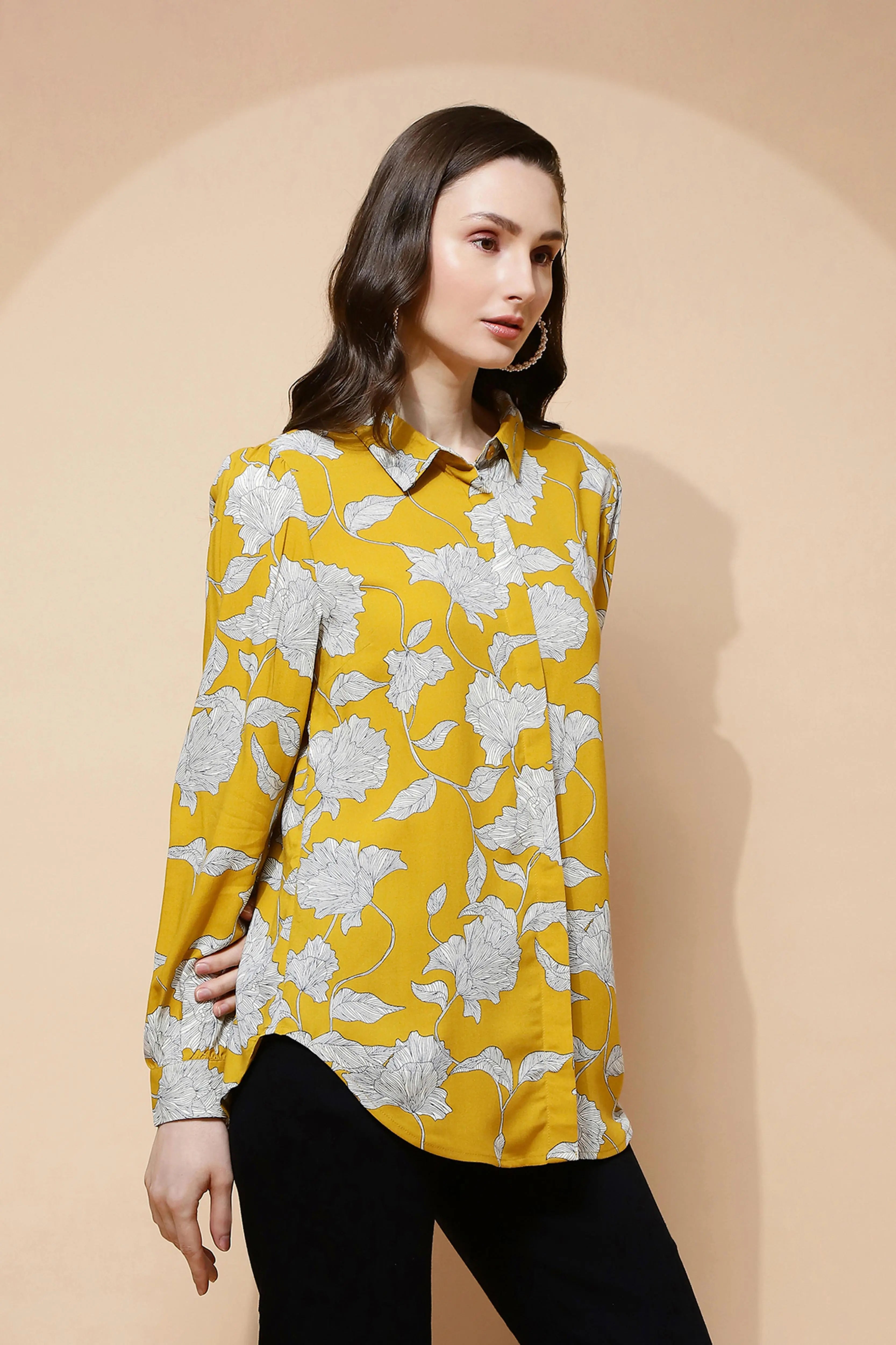 Mango Rayon Regular Fit Shirt - Global Republic