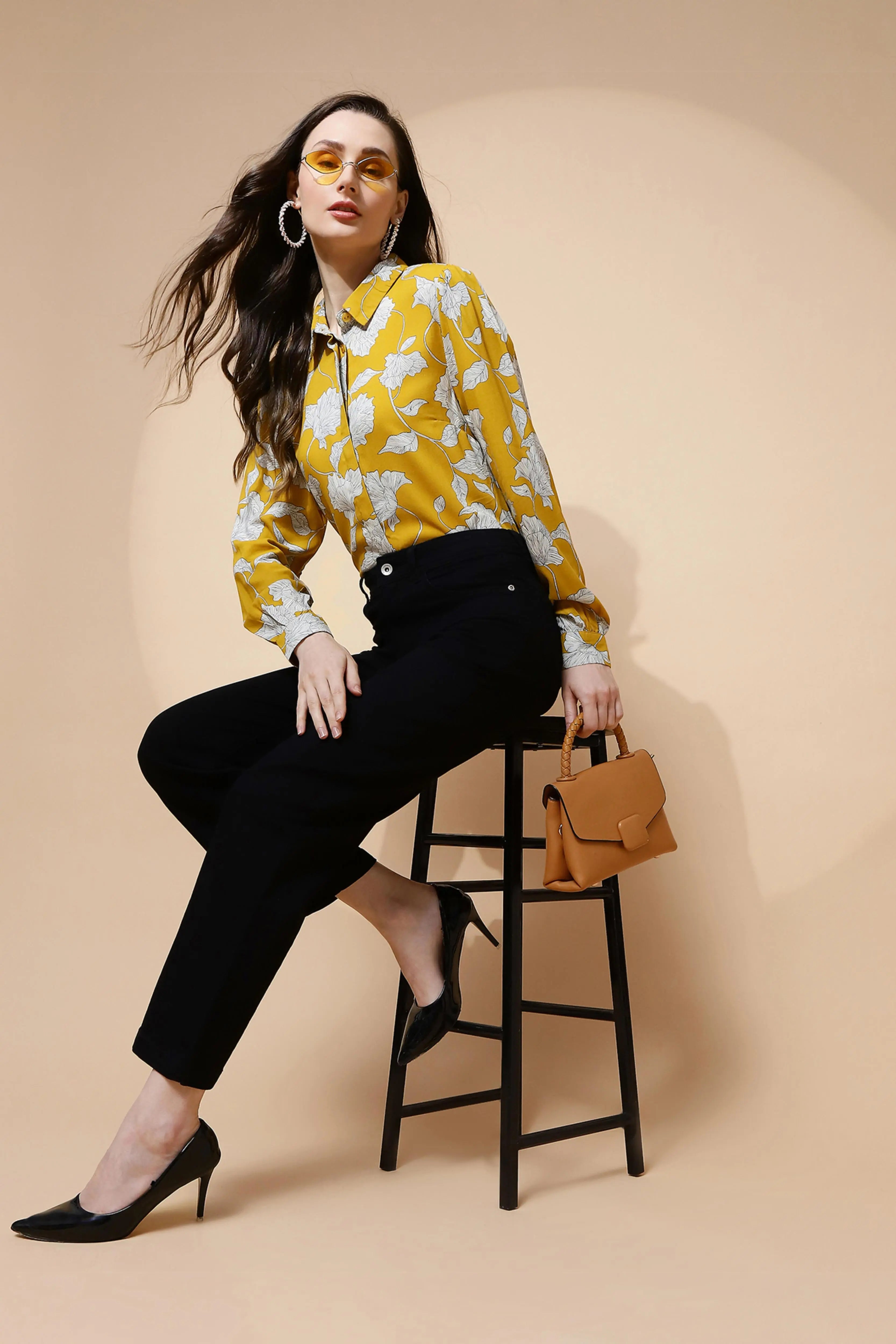 Mango Rayon Regular Fit Shirt