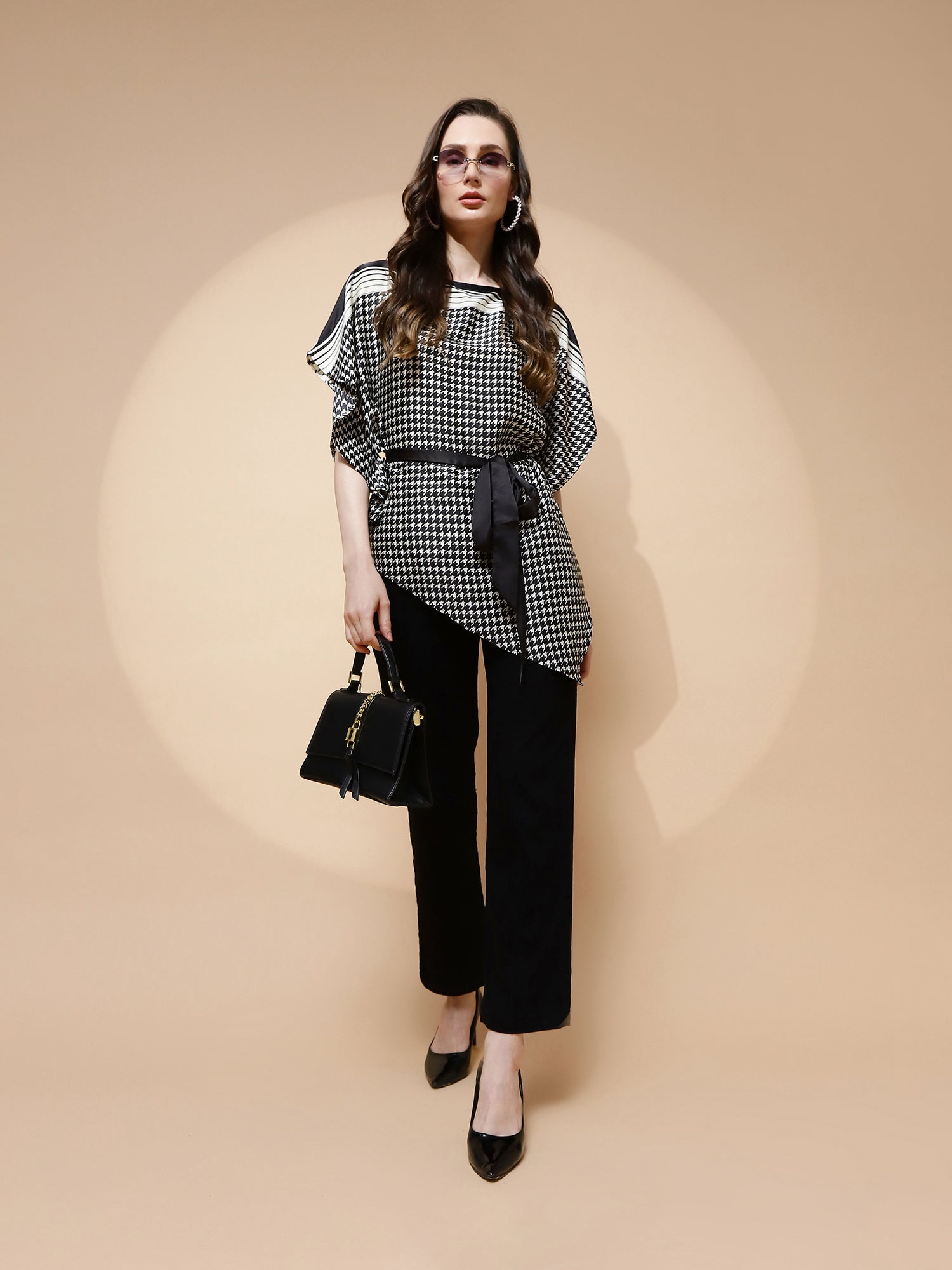 Black Regular Fit Blouse For Women - Global Republic