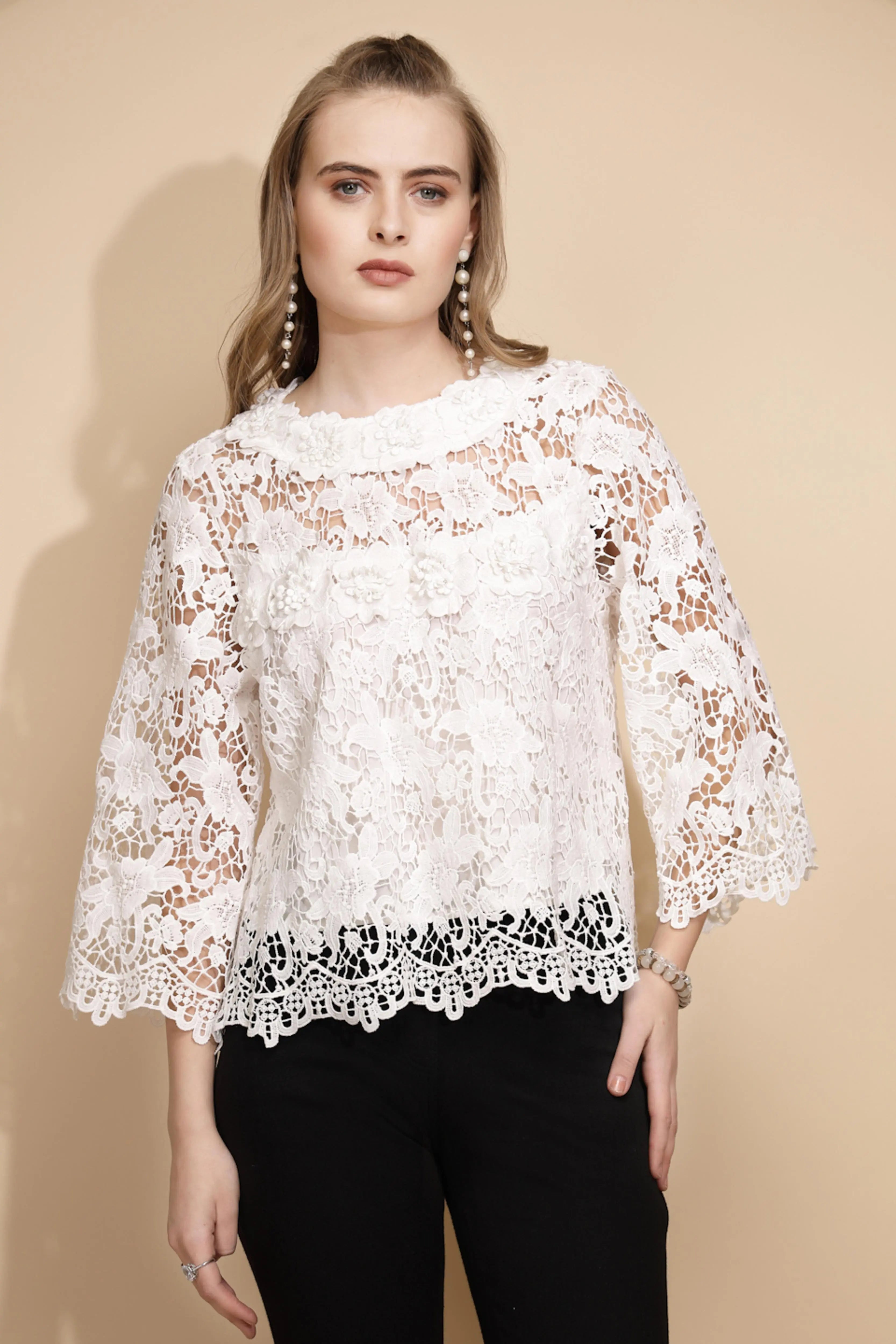 White Loose Fit Top - Global Republic