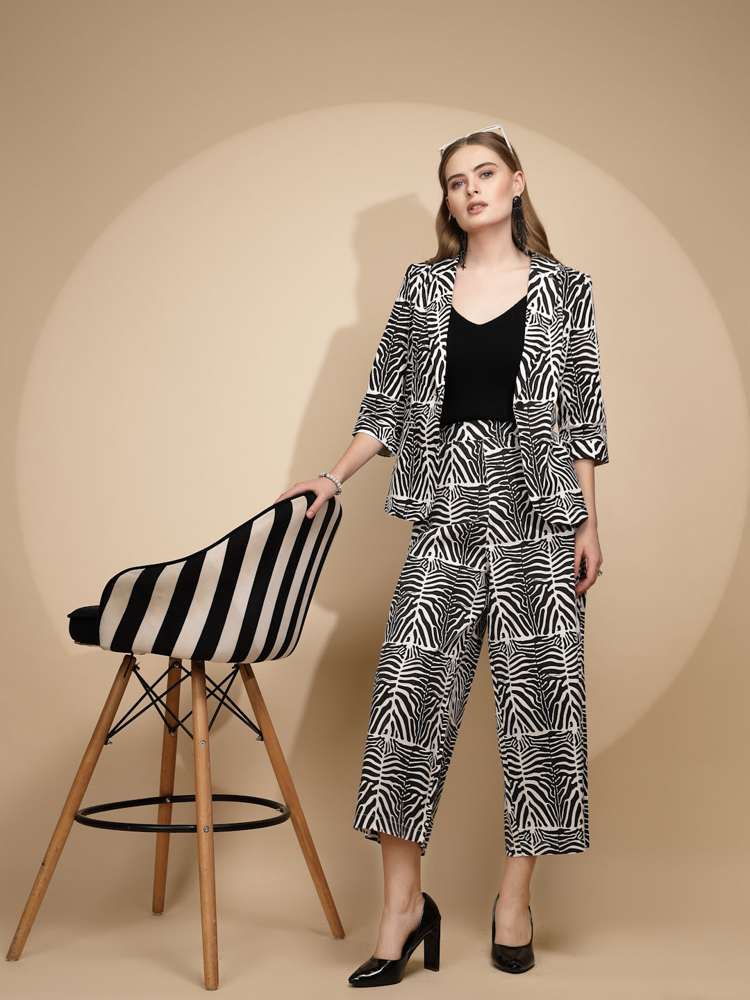 Monochrome Zebra Print Lower - Global Republic