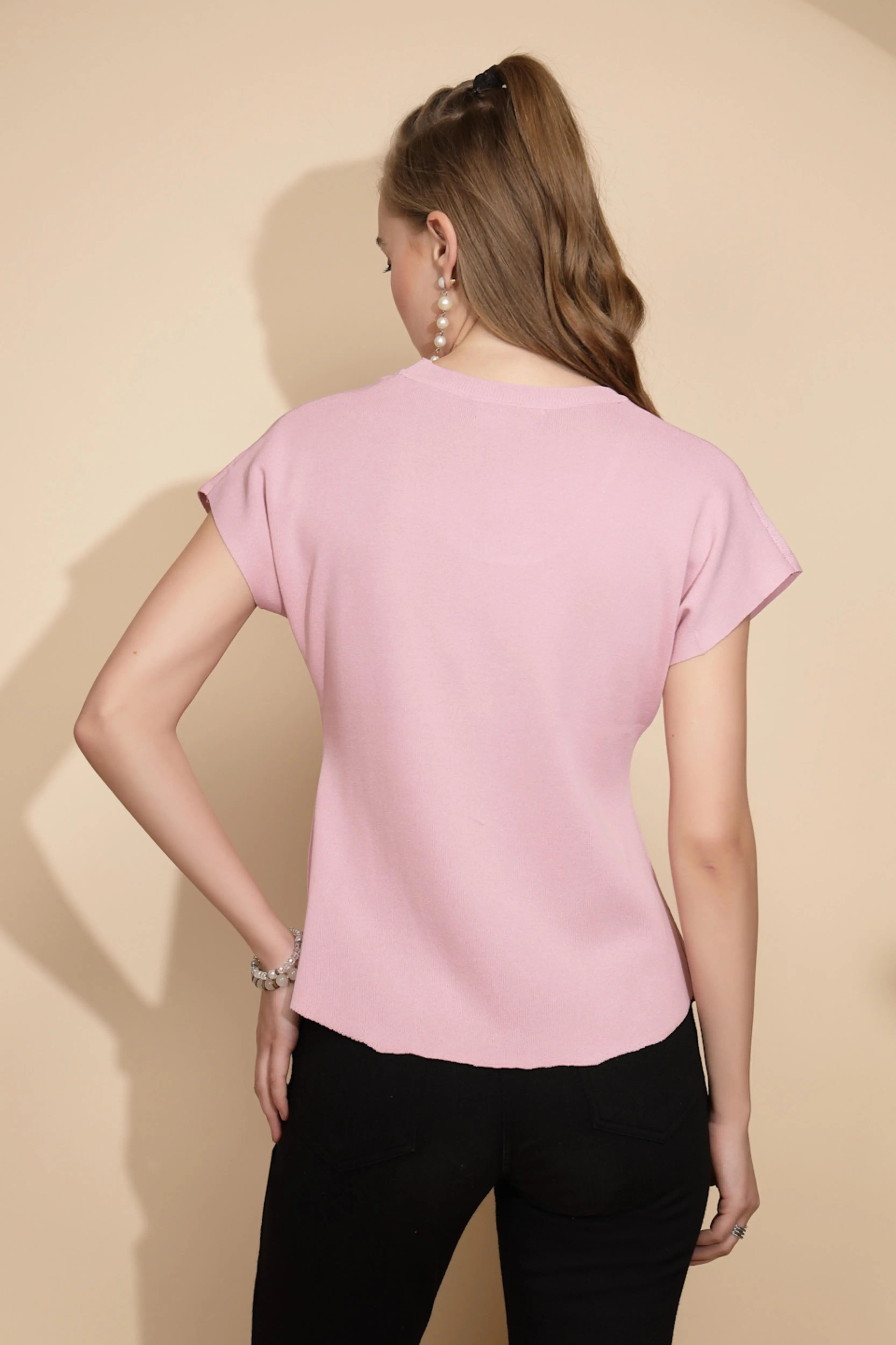 Rose Rayon Blend Regular Fit Top - Global Republic