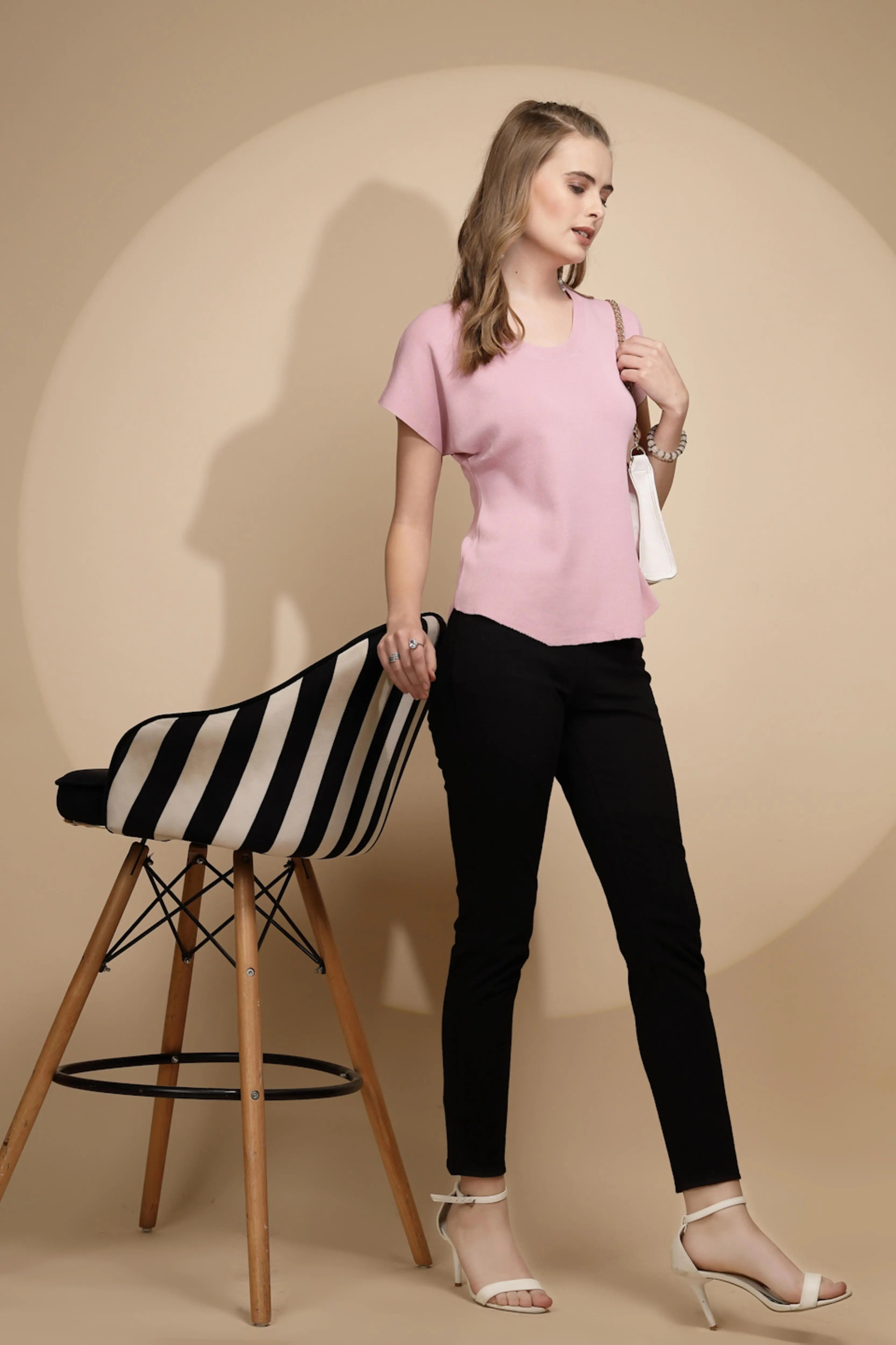 Rose Rayon Blend Regular Fit Top - Global Republic