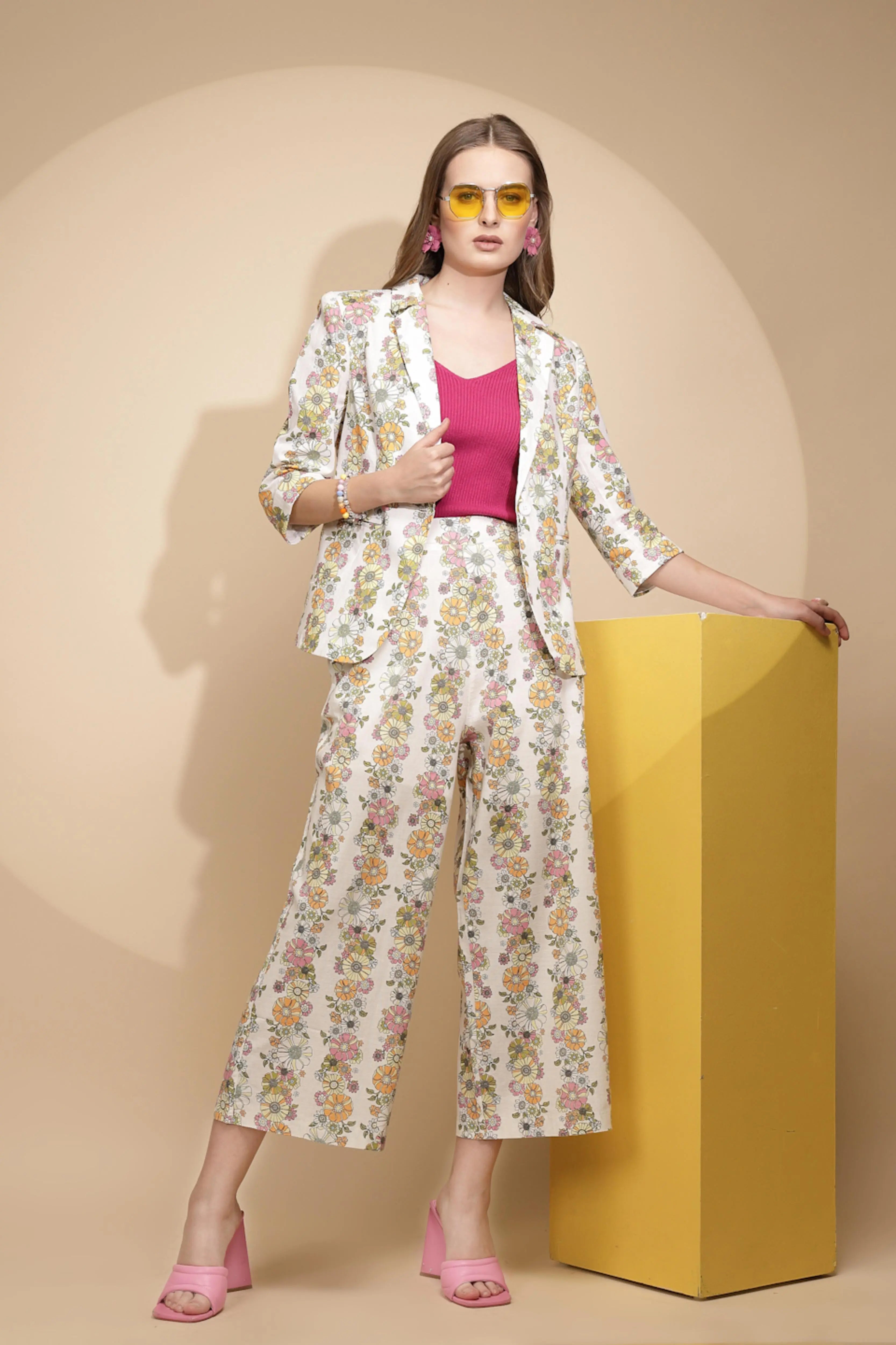 White Cotton Relaxed Fit Lower - Global Republic