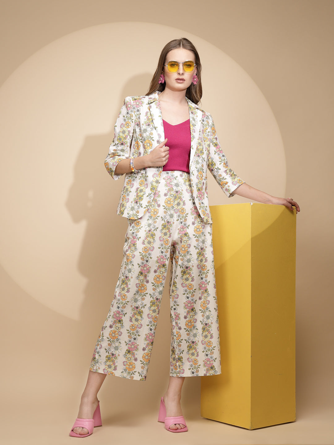 White Cotton Relaxed Fit Lower - Global Republic