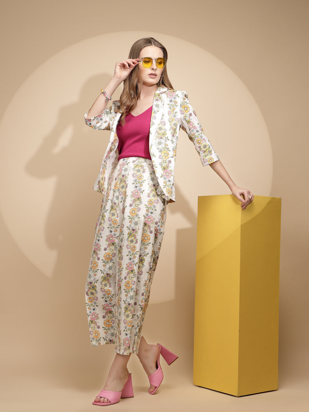 White Cotton Relaxed Fit Lower - Global Republic