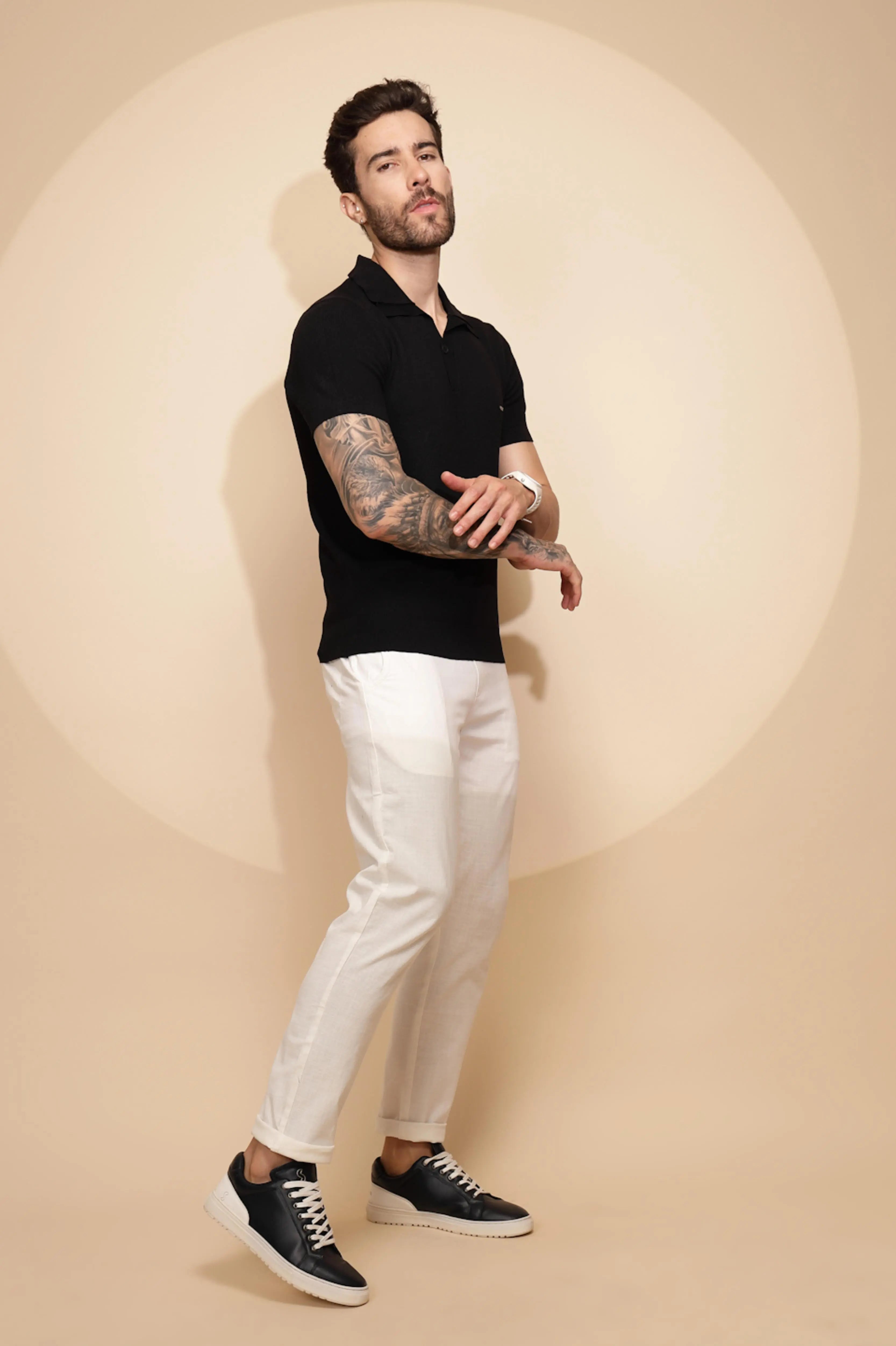 Black Viscose Blend T-Shirt - Global Republic