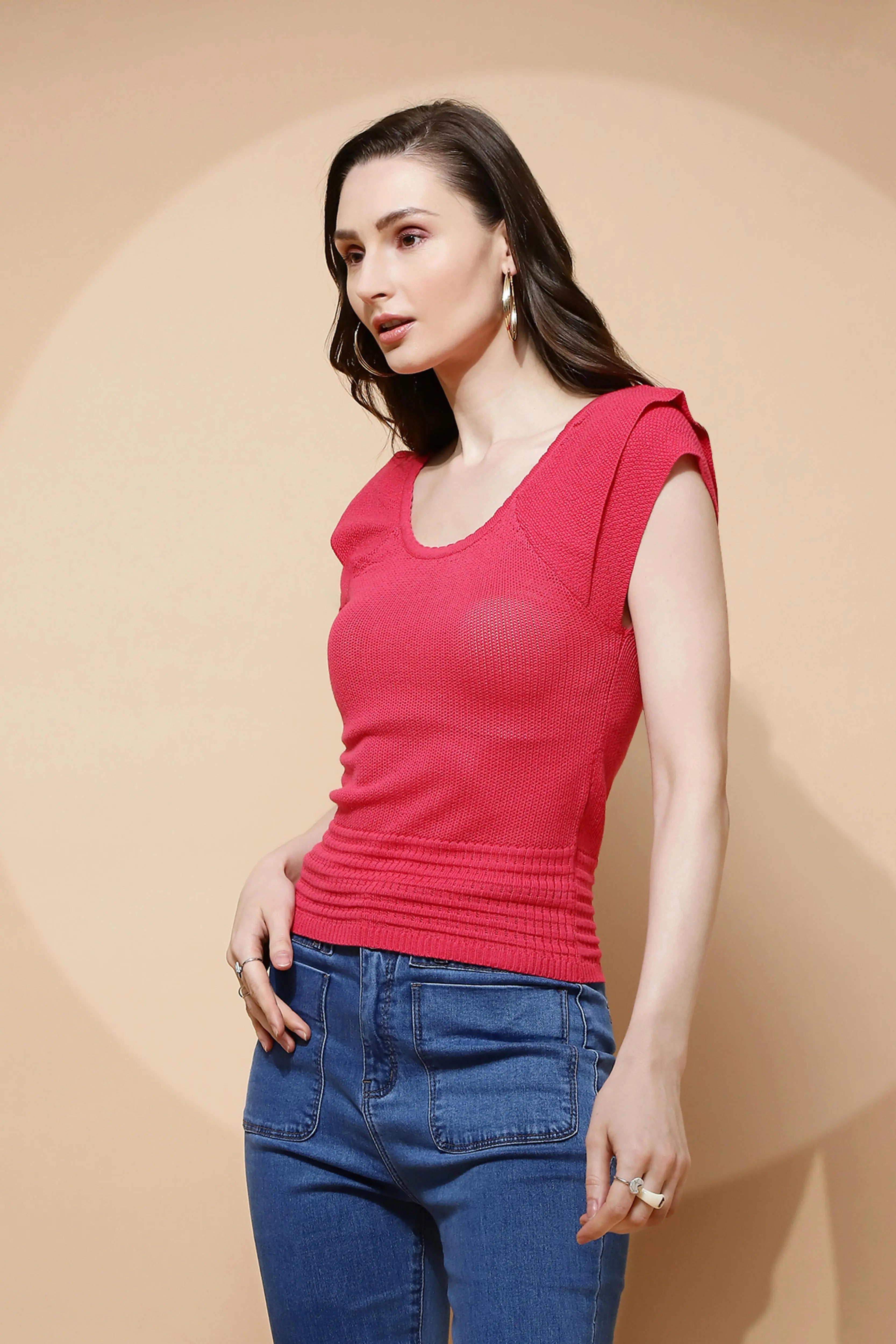 Hot Pink  Solid Top - Global Republic