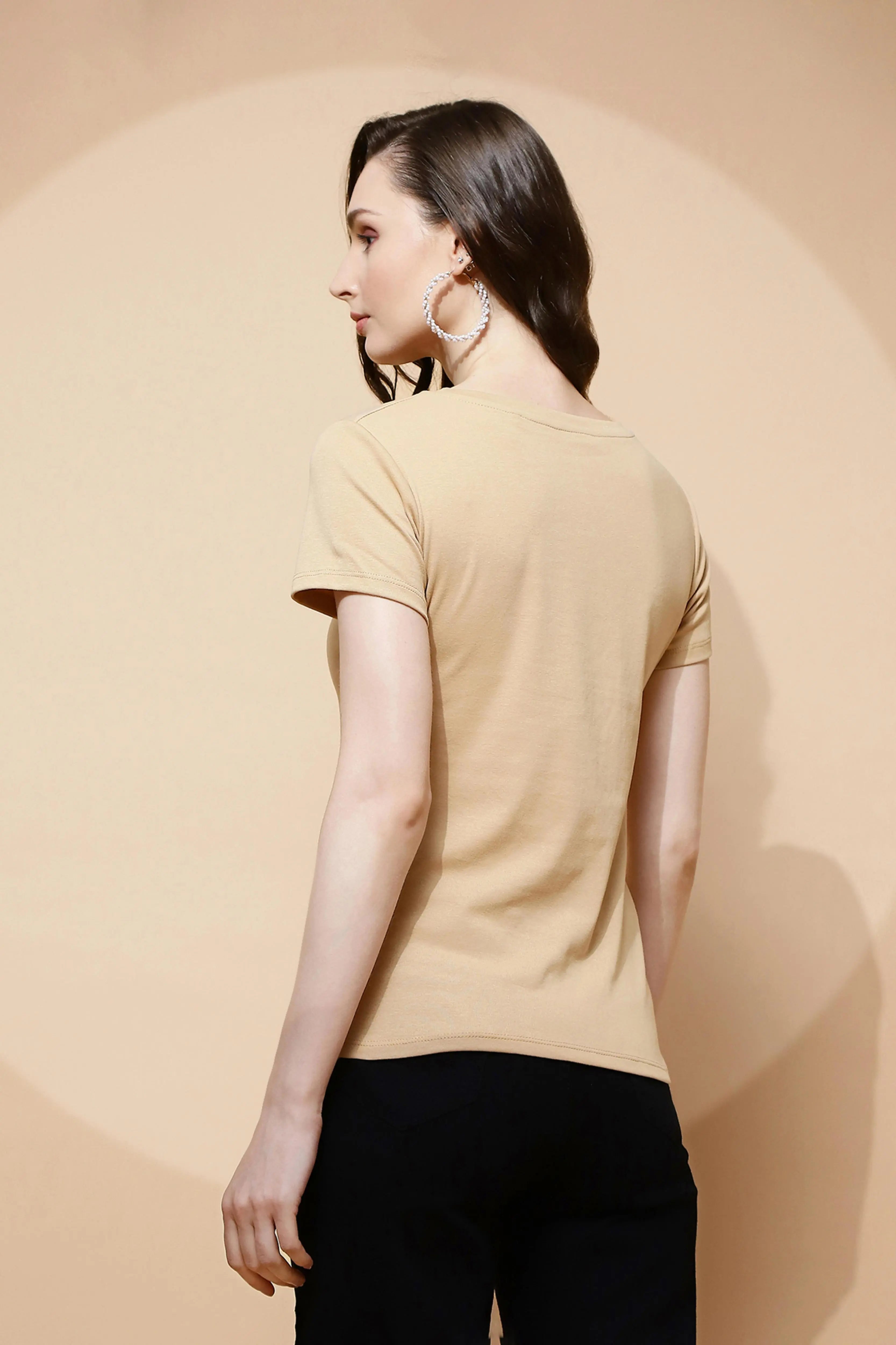 Beige Embellished Top - Global Republic