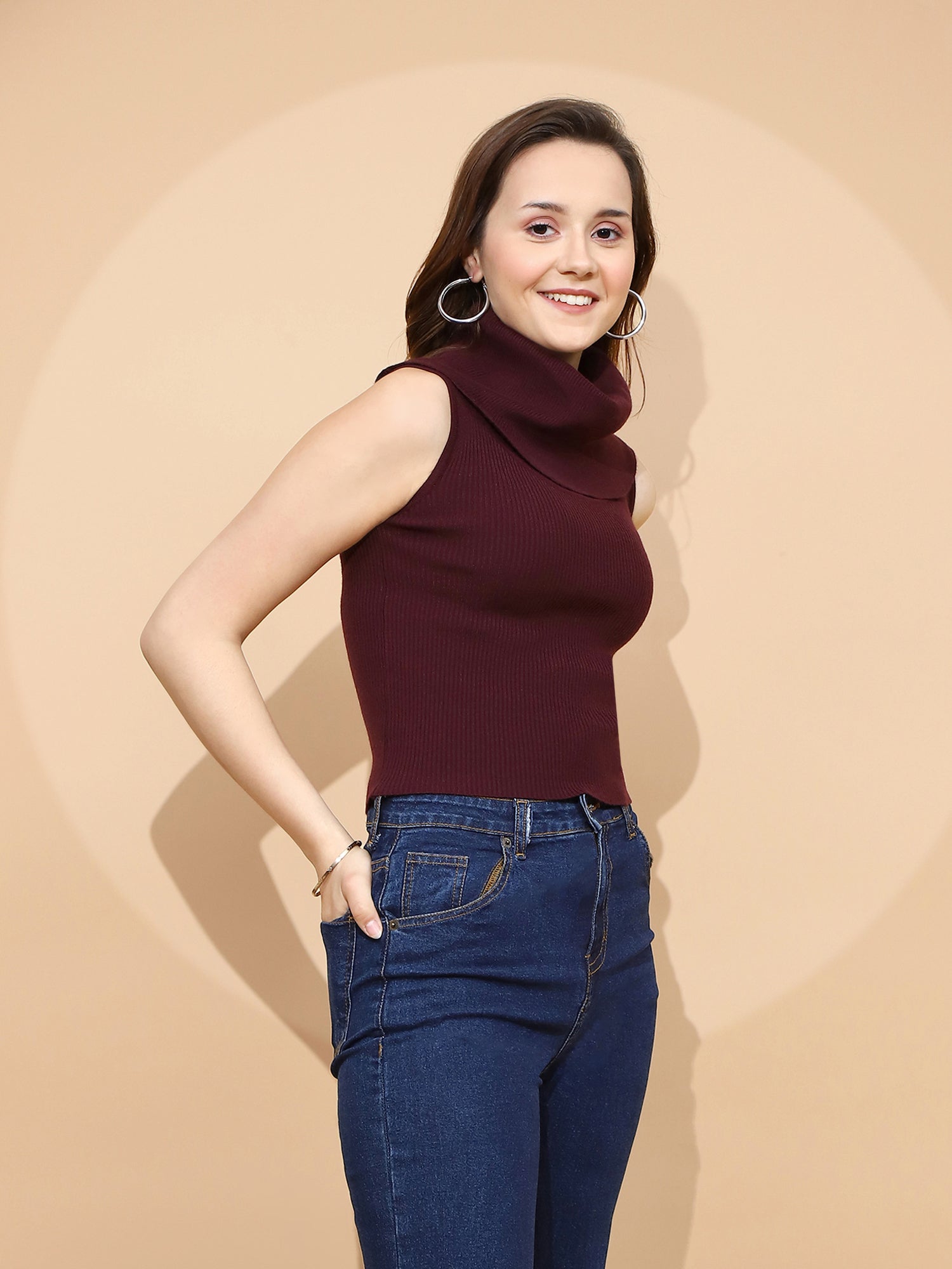 Wine  Skivvy Top - Global Republic