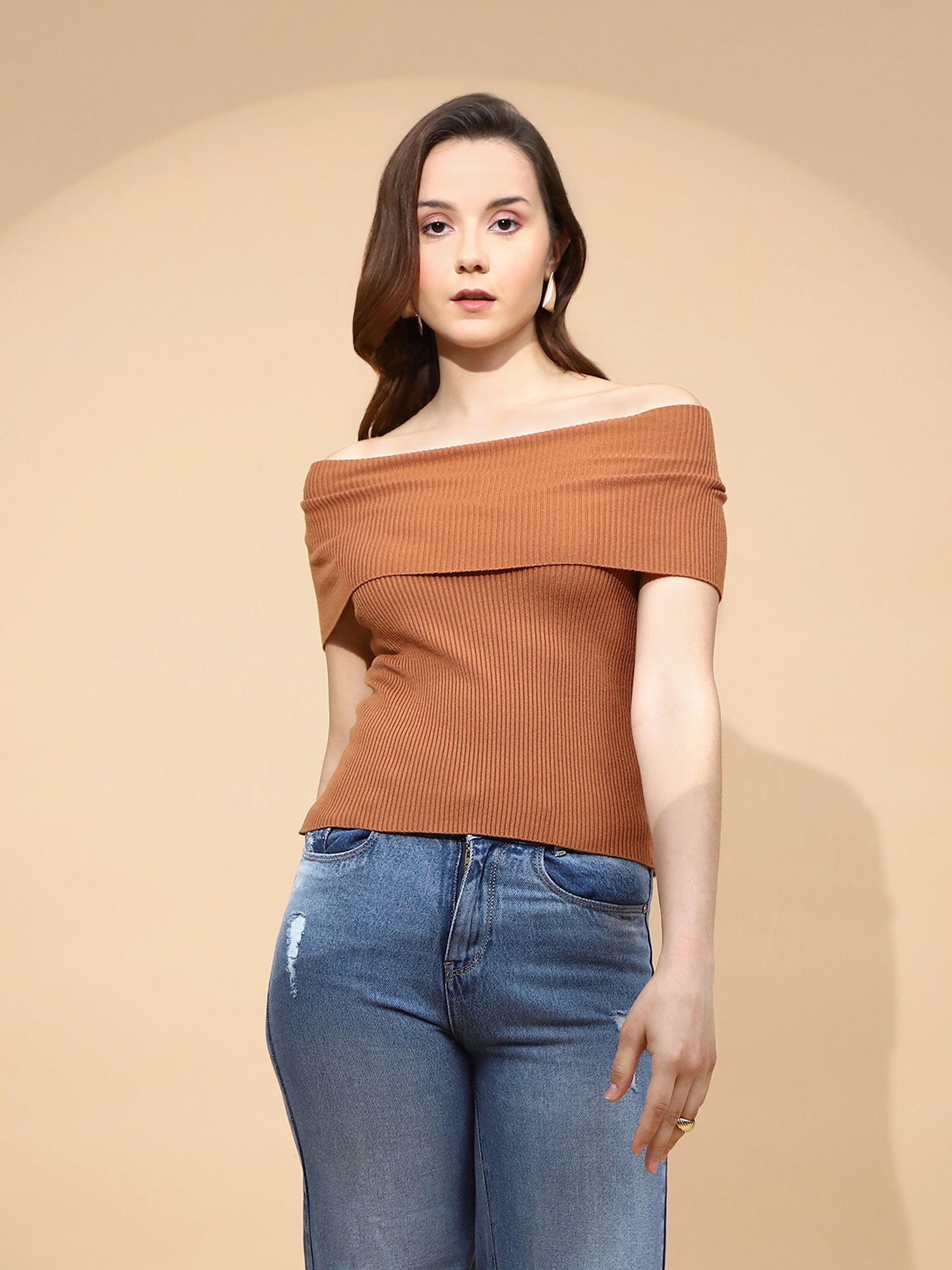 Rust Skivvy Top