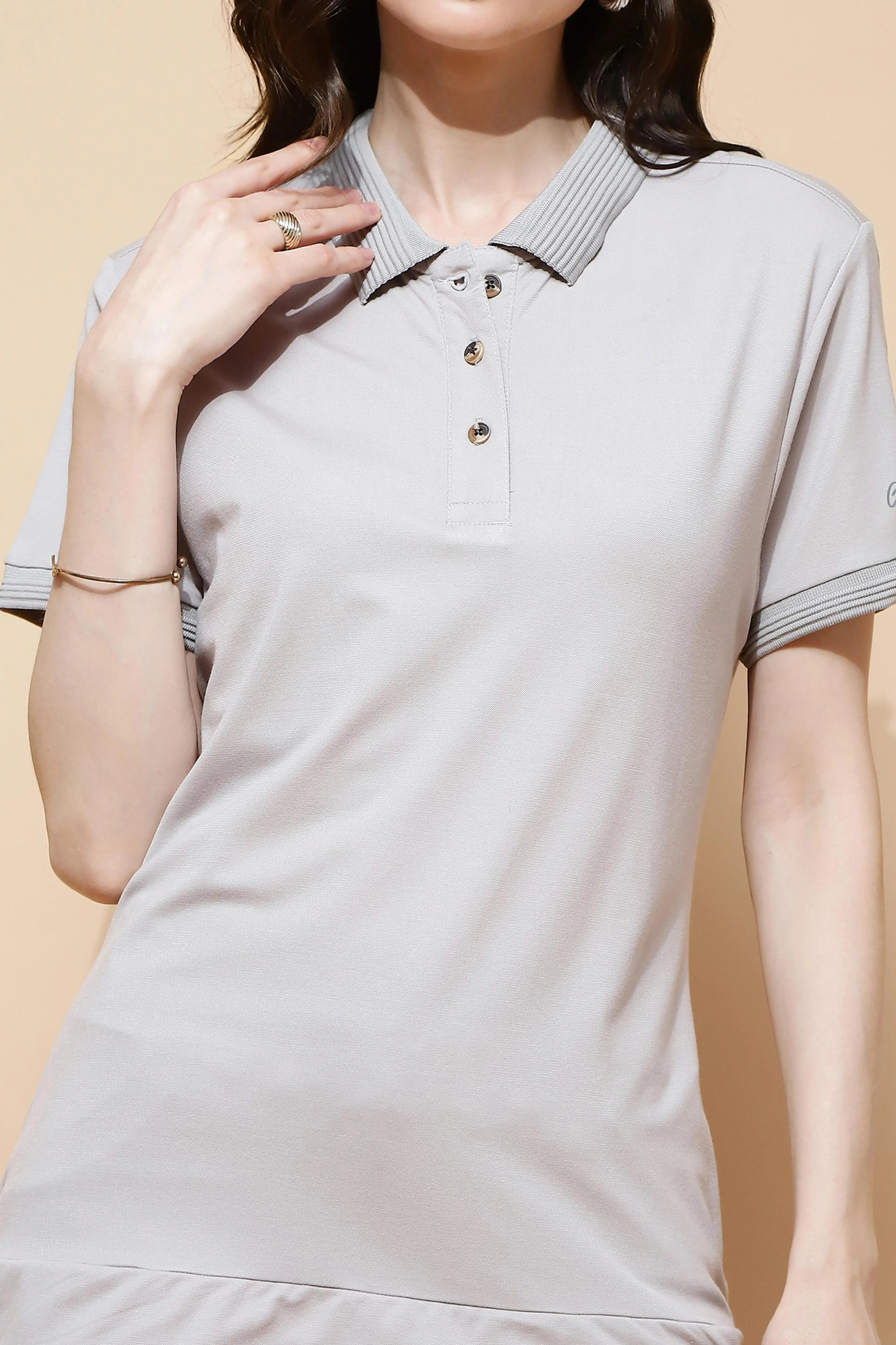 Grey Rayon Blend T-Shirt - Global Republic