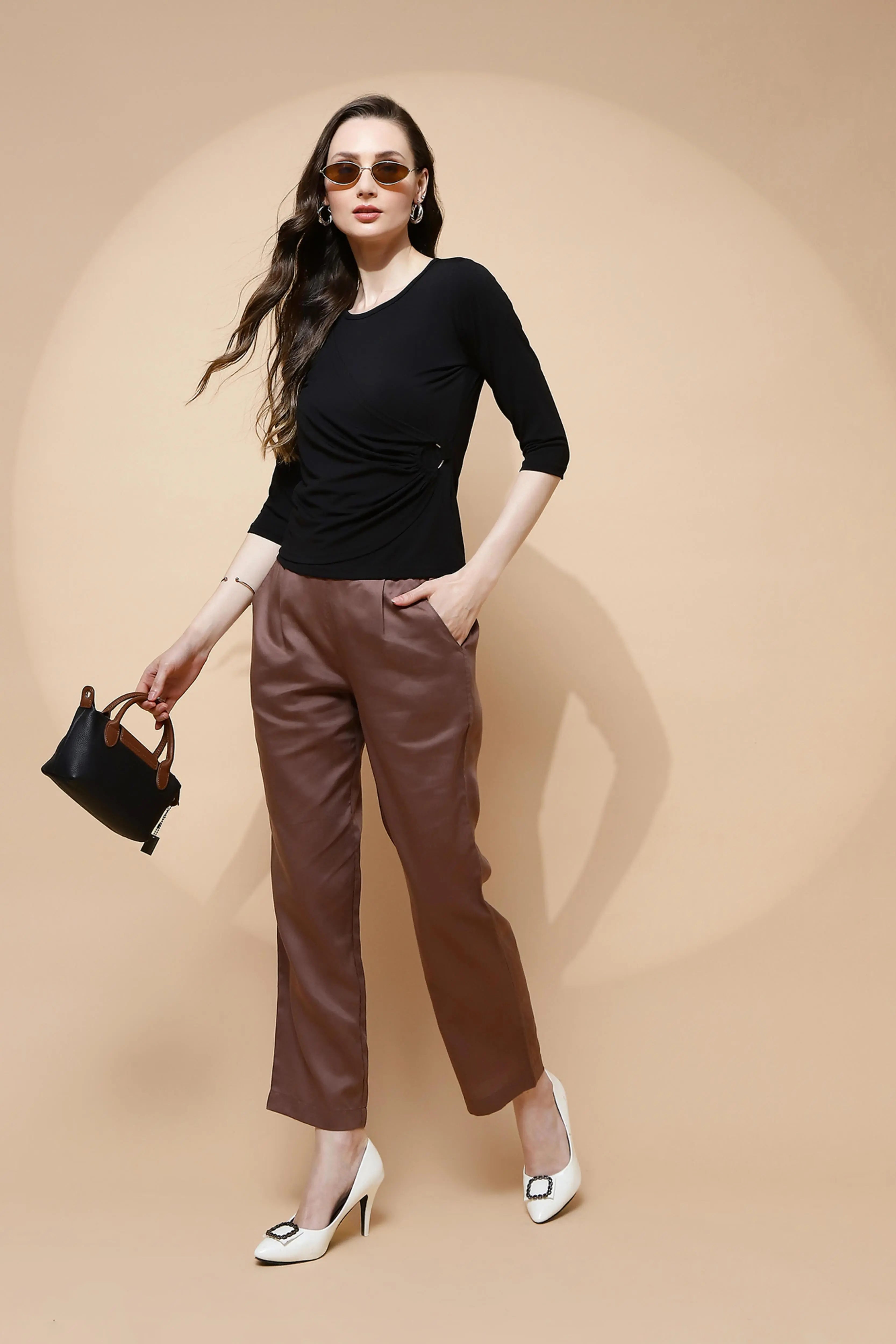 Black Regular Fit Top - Global Republic