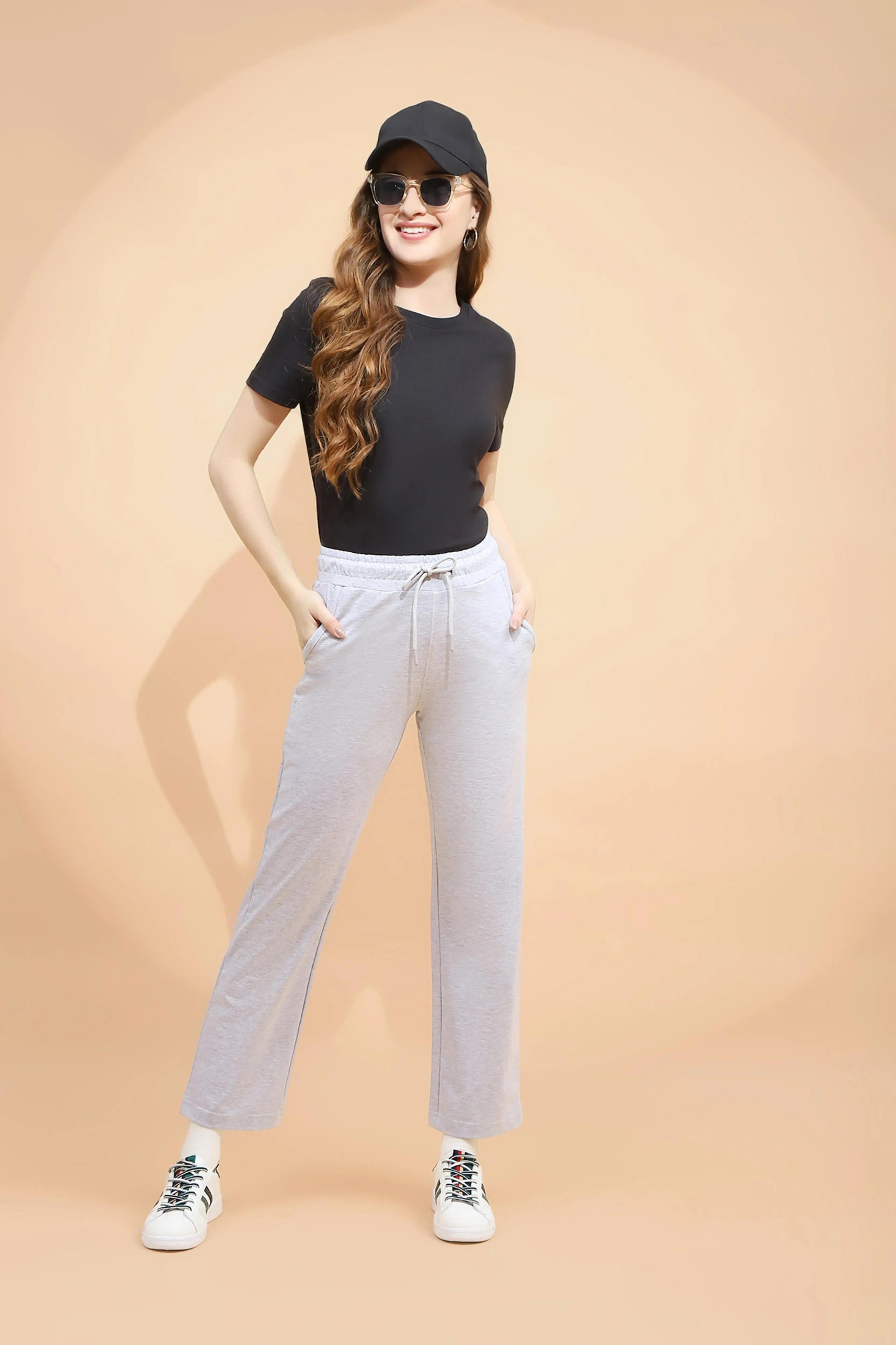 Ecru Melange Cotton Blend Lower - Global Republic