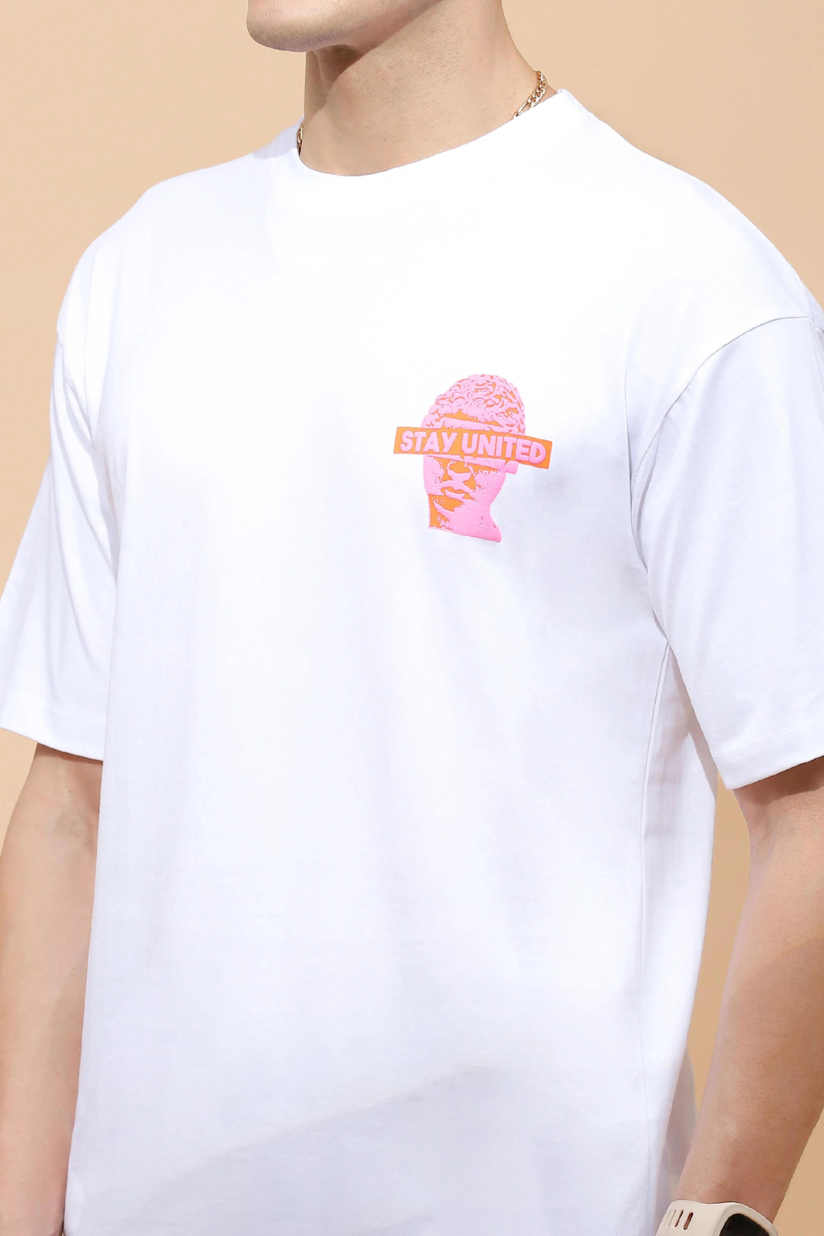 Cotton Regular Fit White T-Shirt - Global Republic