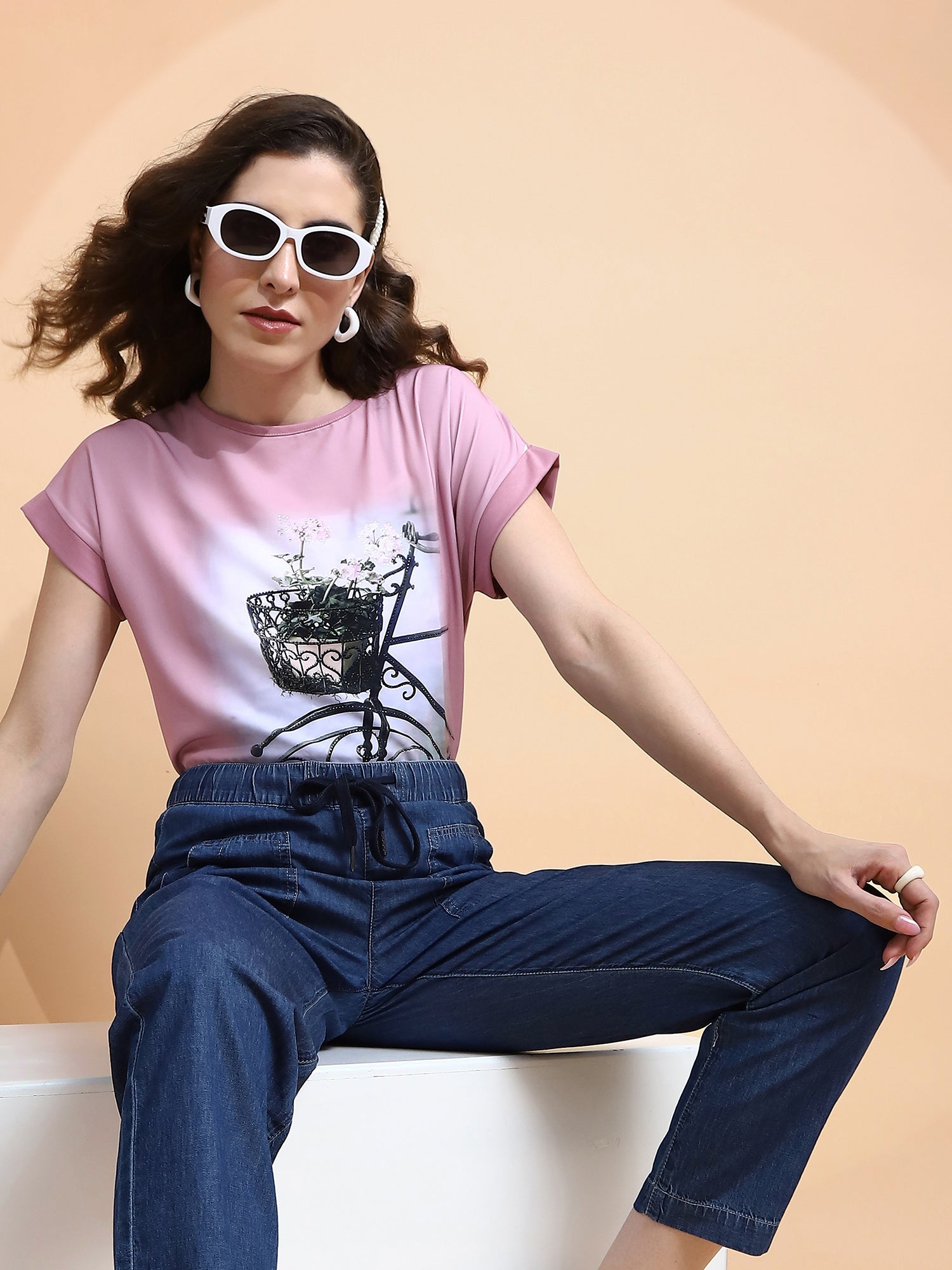 Pink Graphic Cotton Top - Global Republic