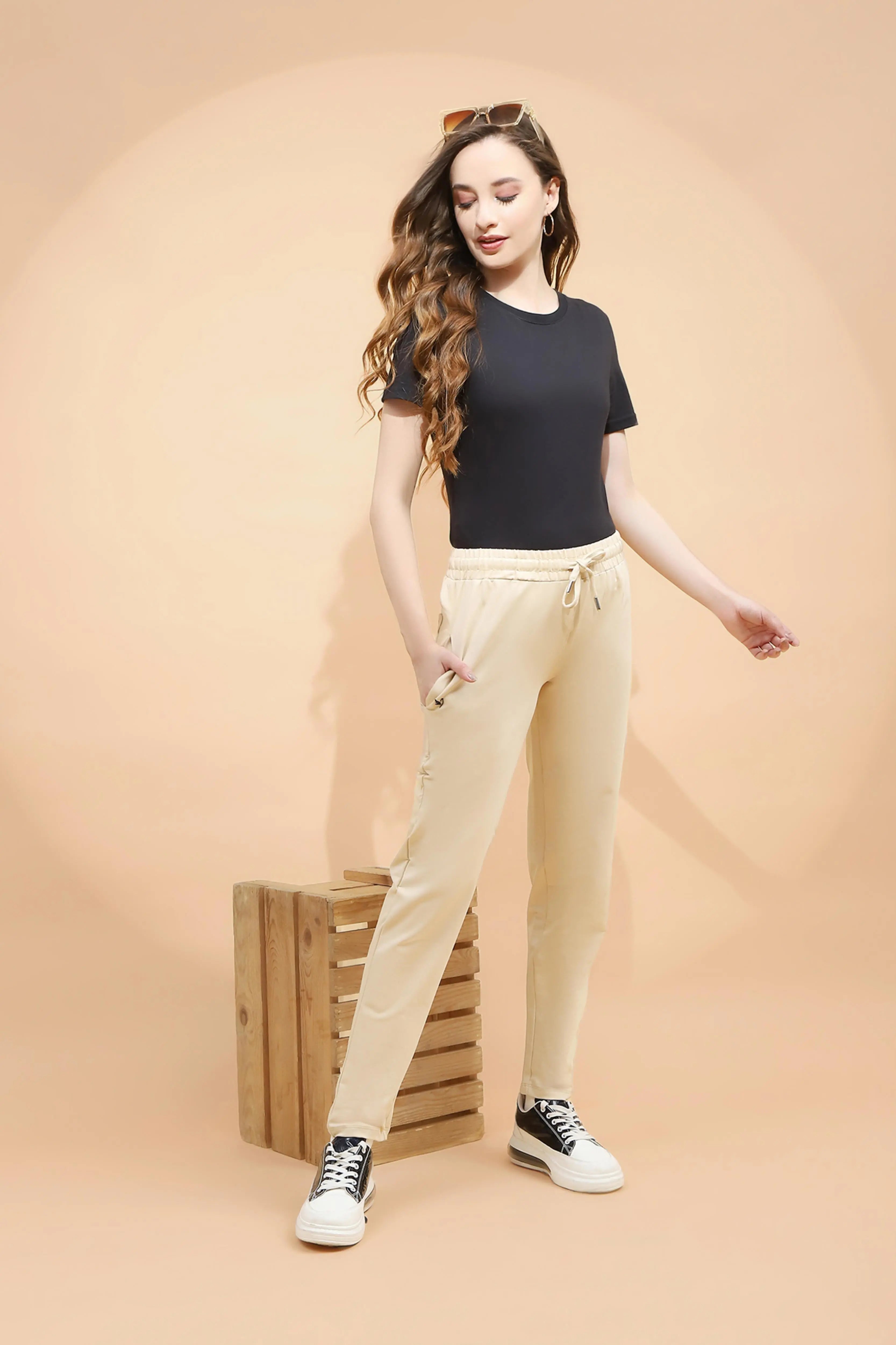 Skin Cotton Blend Regular Fit Lower - Global Republic