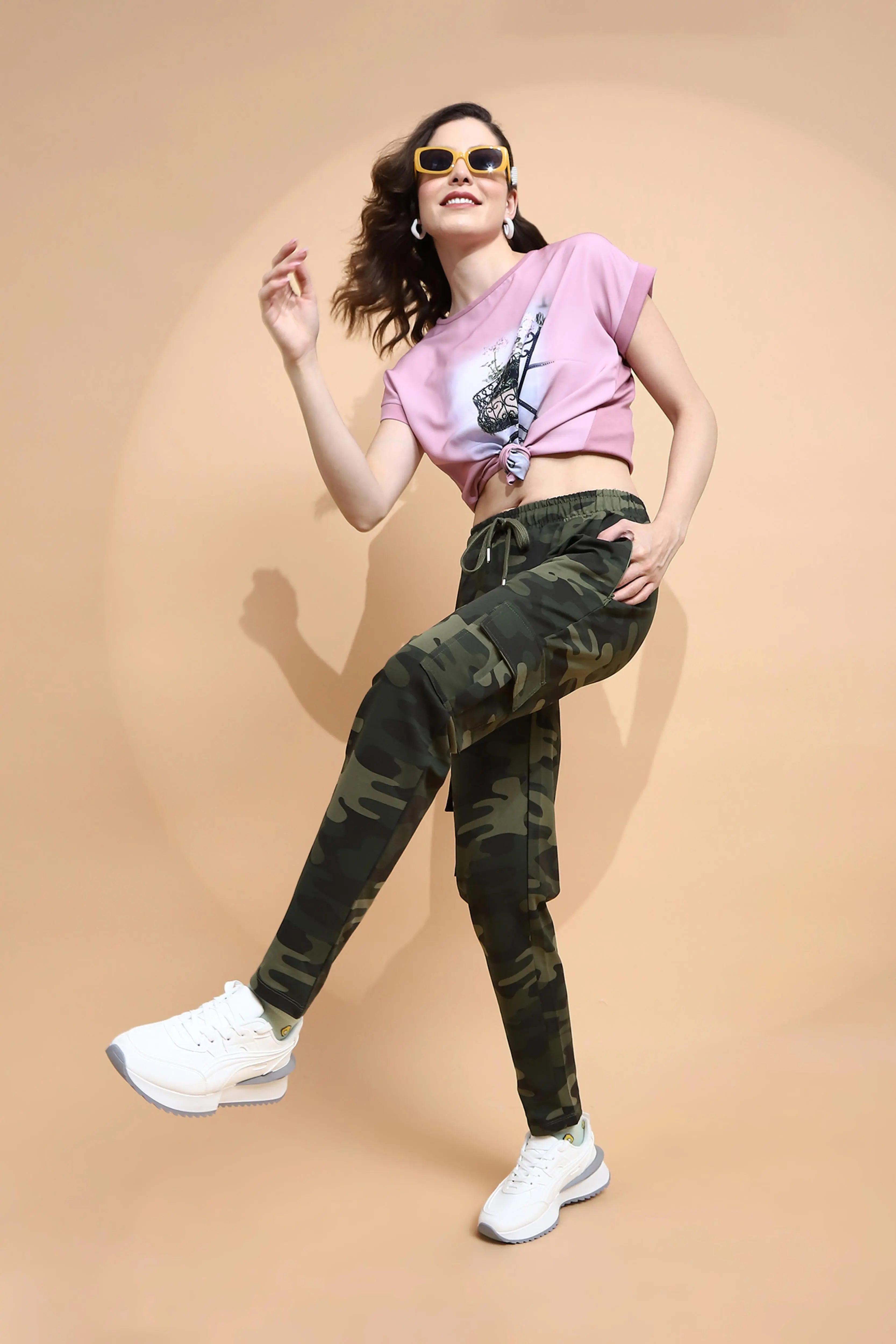 Camo Cotton Blend Regular Fit Cargo - Global Republic