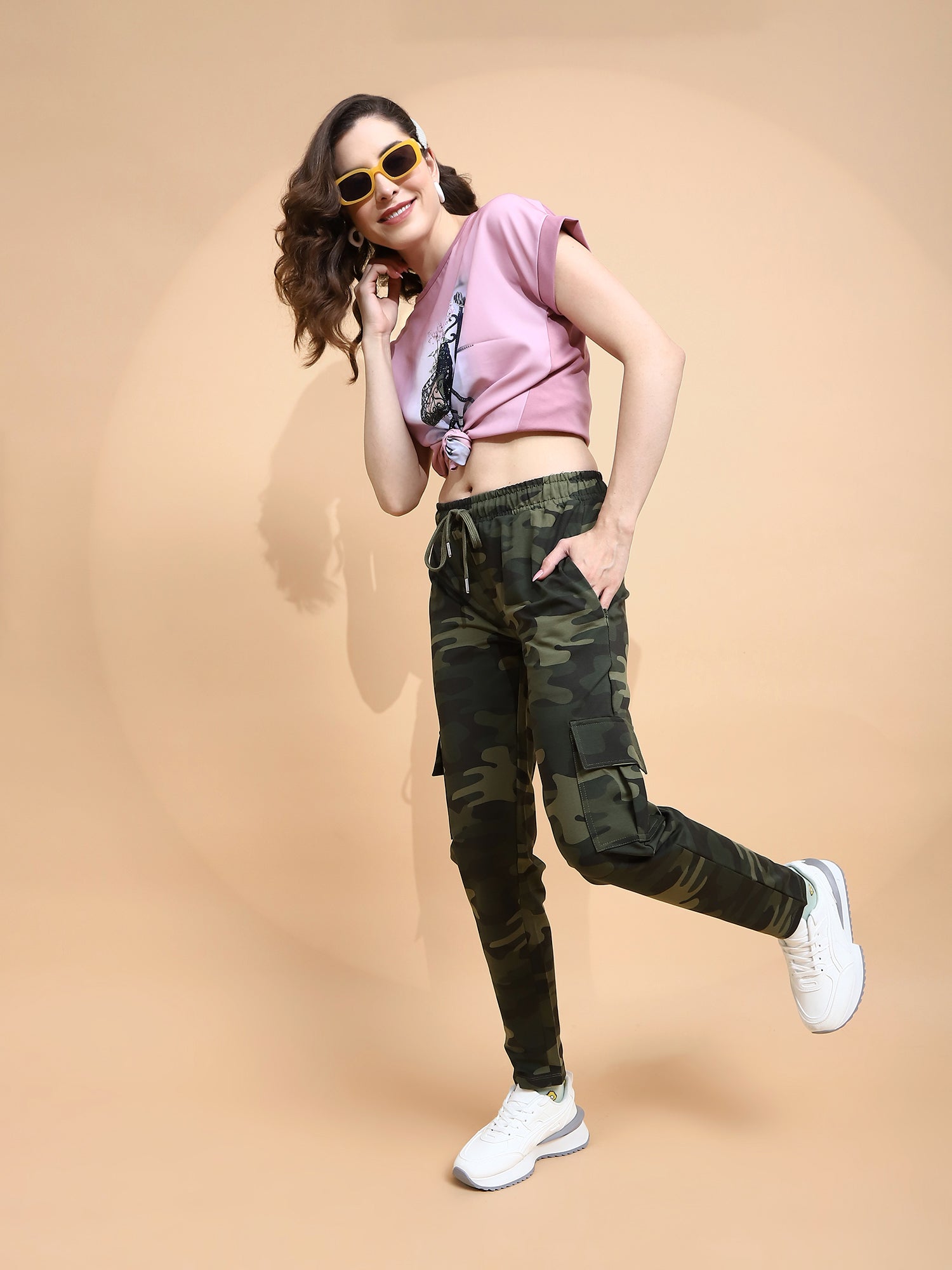 Camo Cotton Blend Regular Fit Cargo - Global Republic